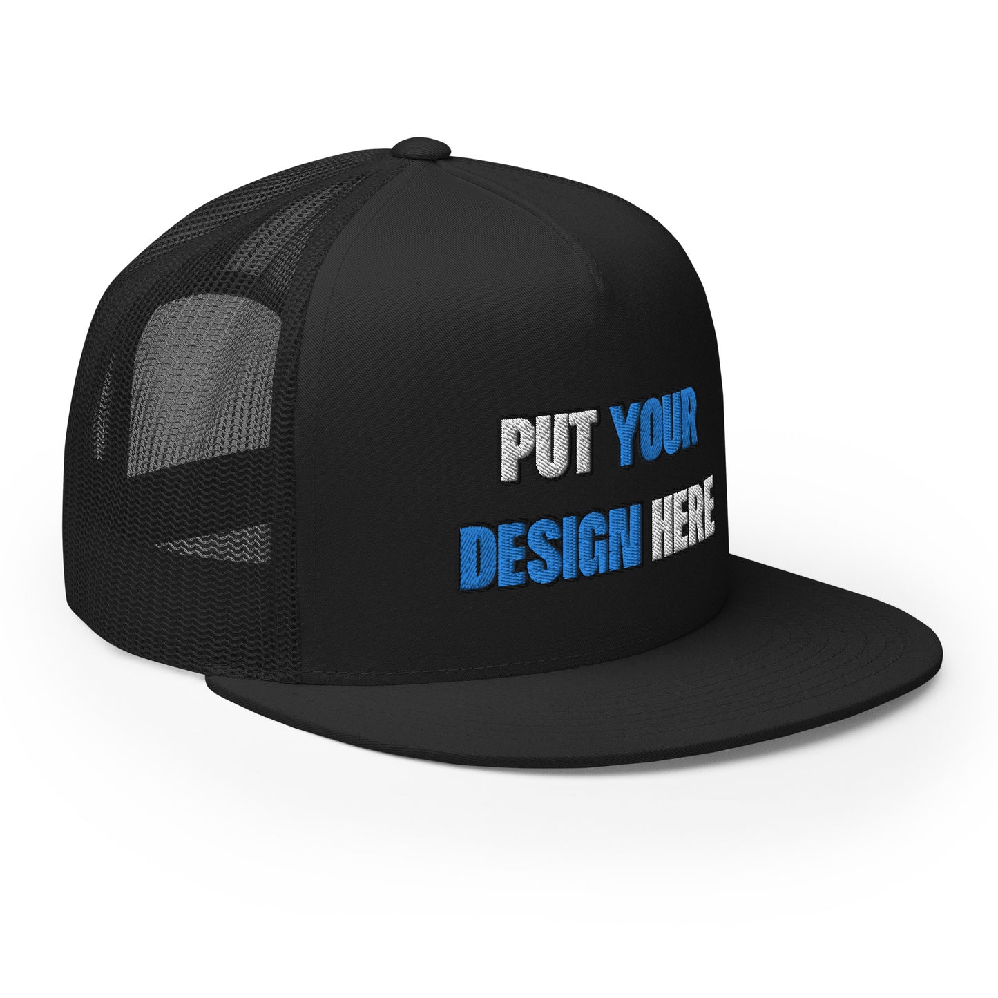 Yupoong 6006 Five Panel Trucker Cap - put your design here | standard color - Flat Embroidery