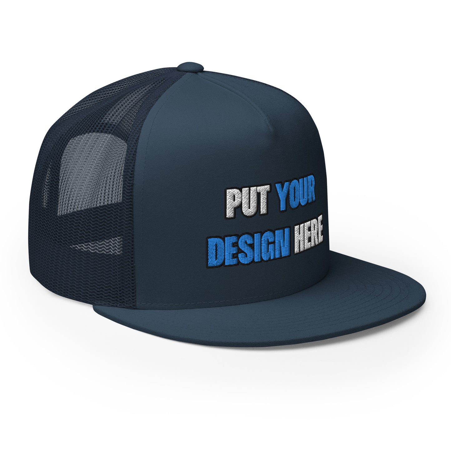Yupoong 6006 Five Panel Trucker Cap - put your design here | standard color - Flat Embroidery