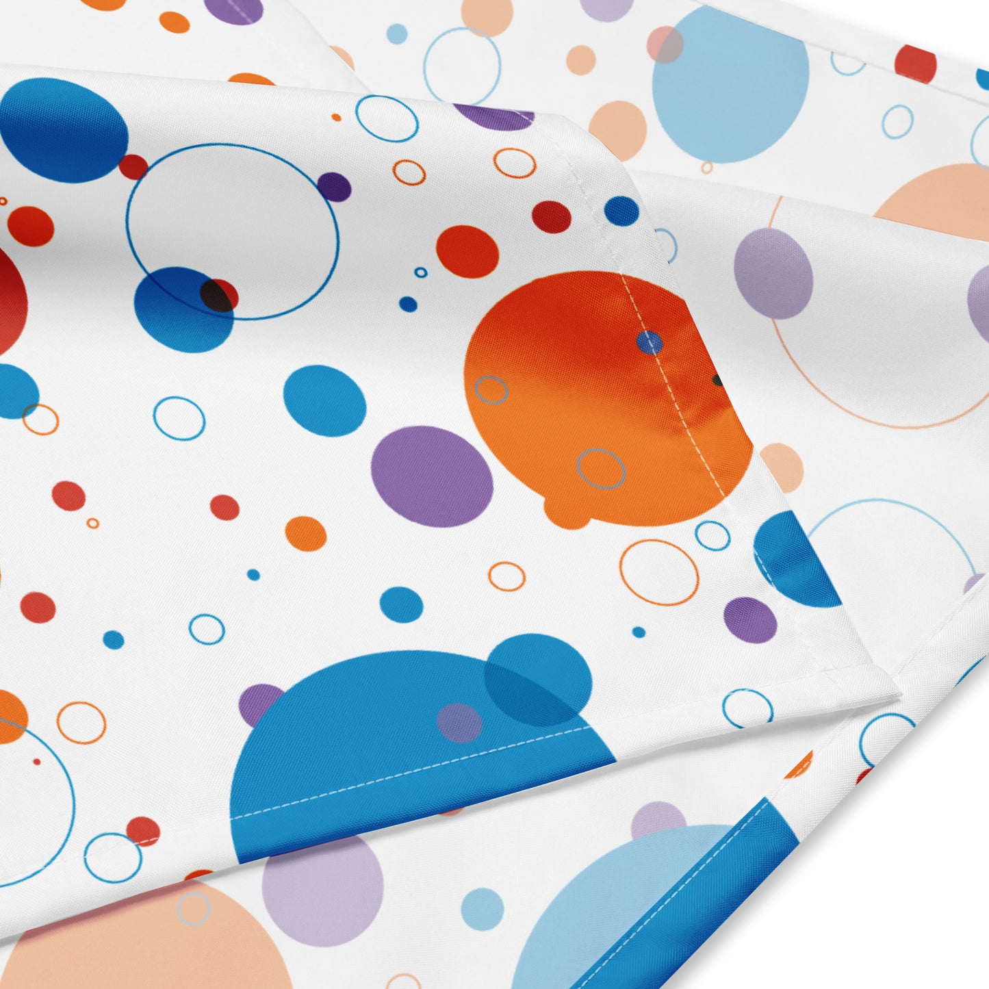 All-over print bandana - fun background with colorful circles - print on demand