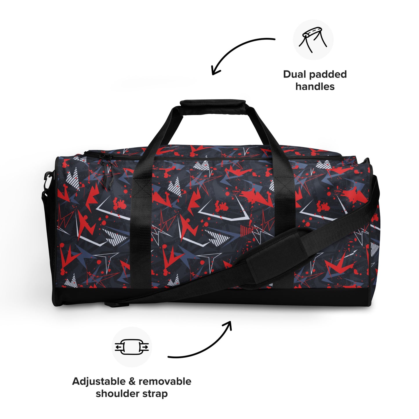 Duffle bag | Abstract background with sport pattern | print on demand