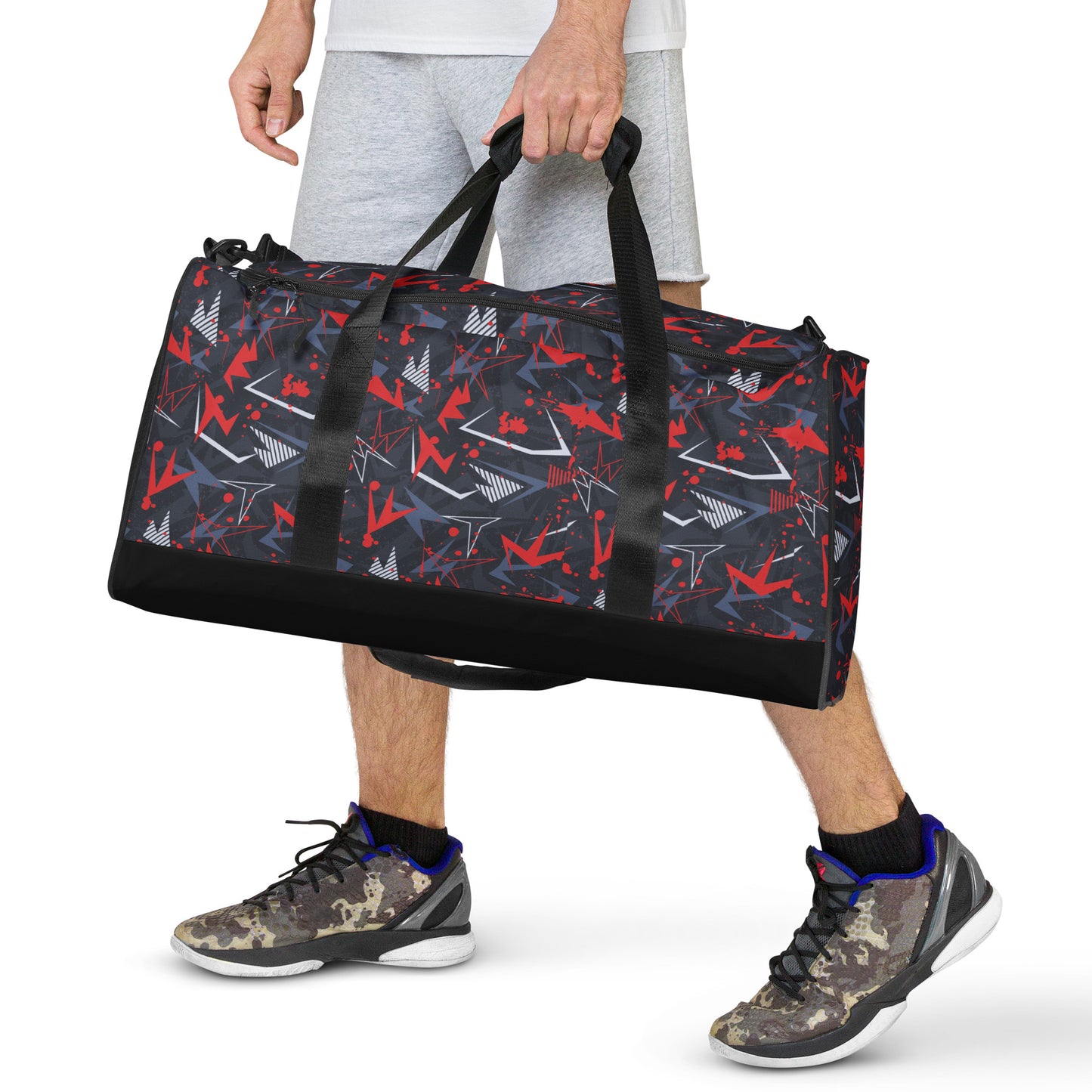 Duffle bag | Abstract background with sport pattern | print on demand