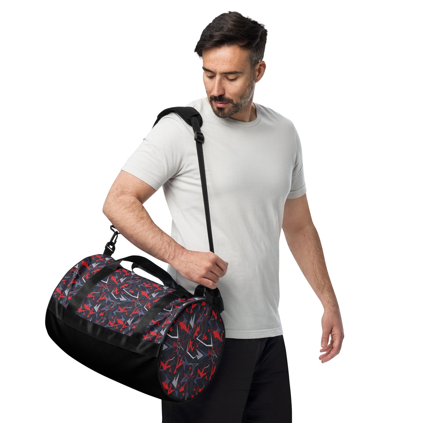 All-over print gym bag | Abstract background with sport pattern | print on demand