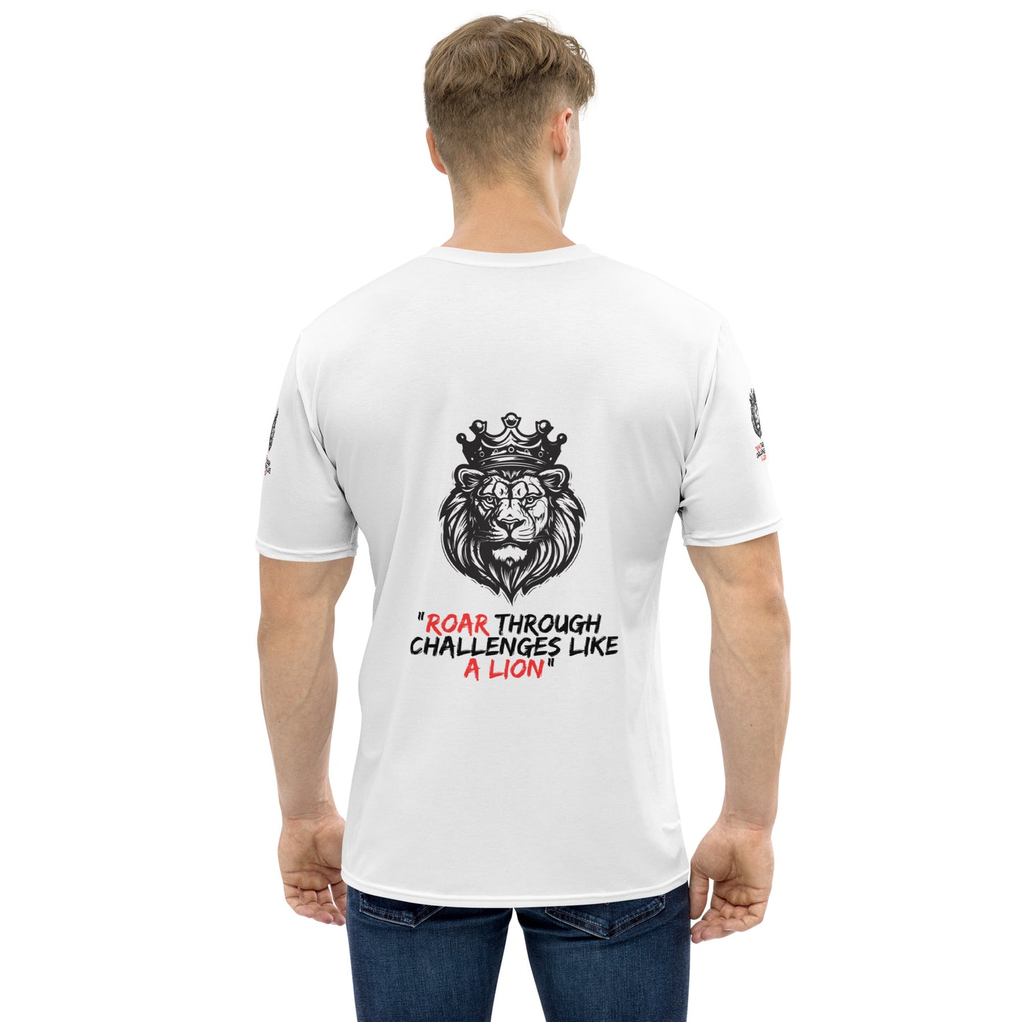 Men's t-shirt - Roar through challenges like a lion - print on demand