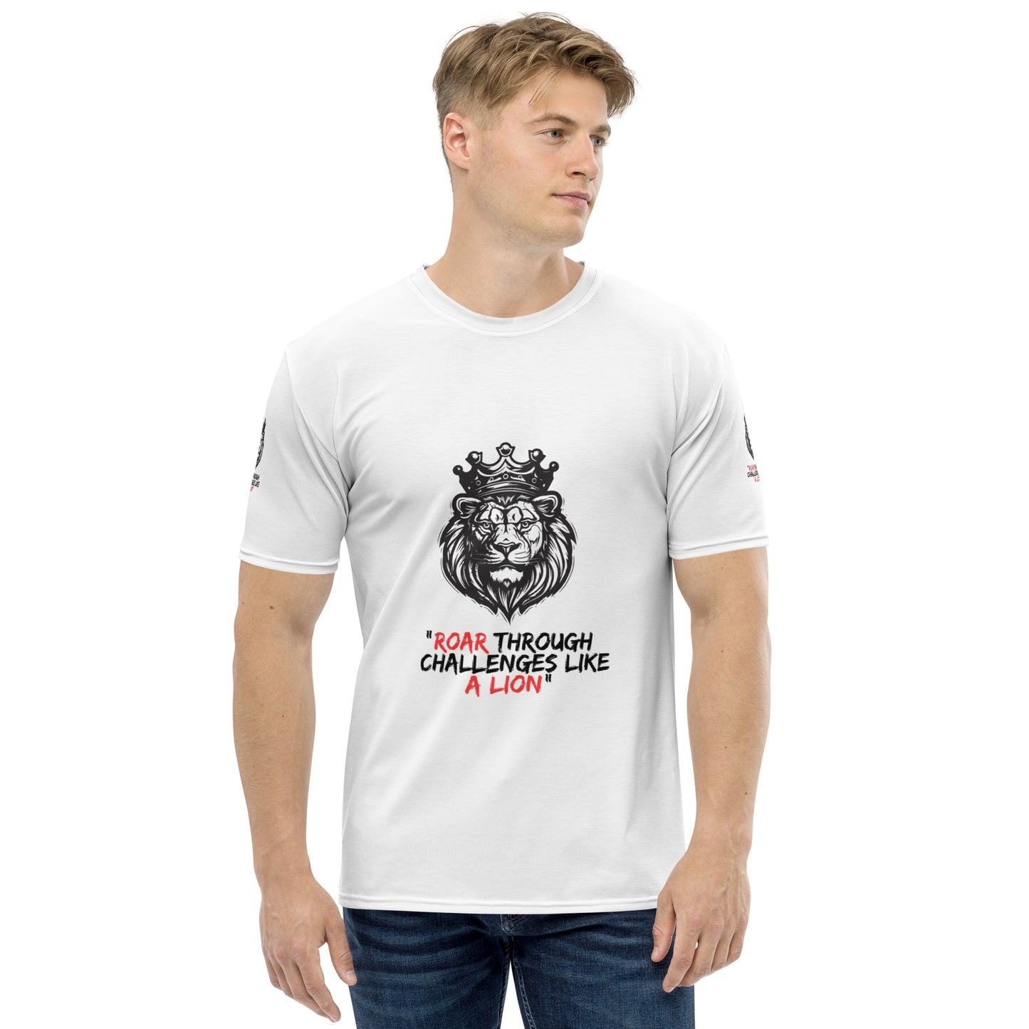 Men's t-shirt - Roar through challenges like a lion - print on demand