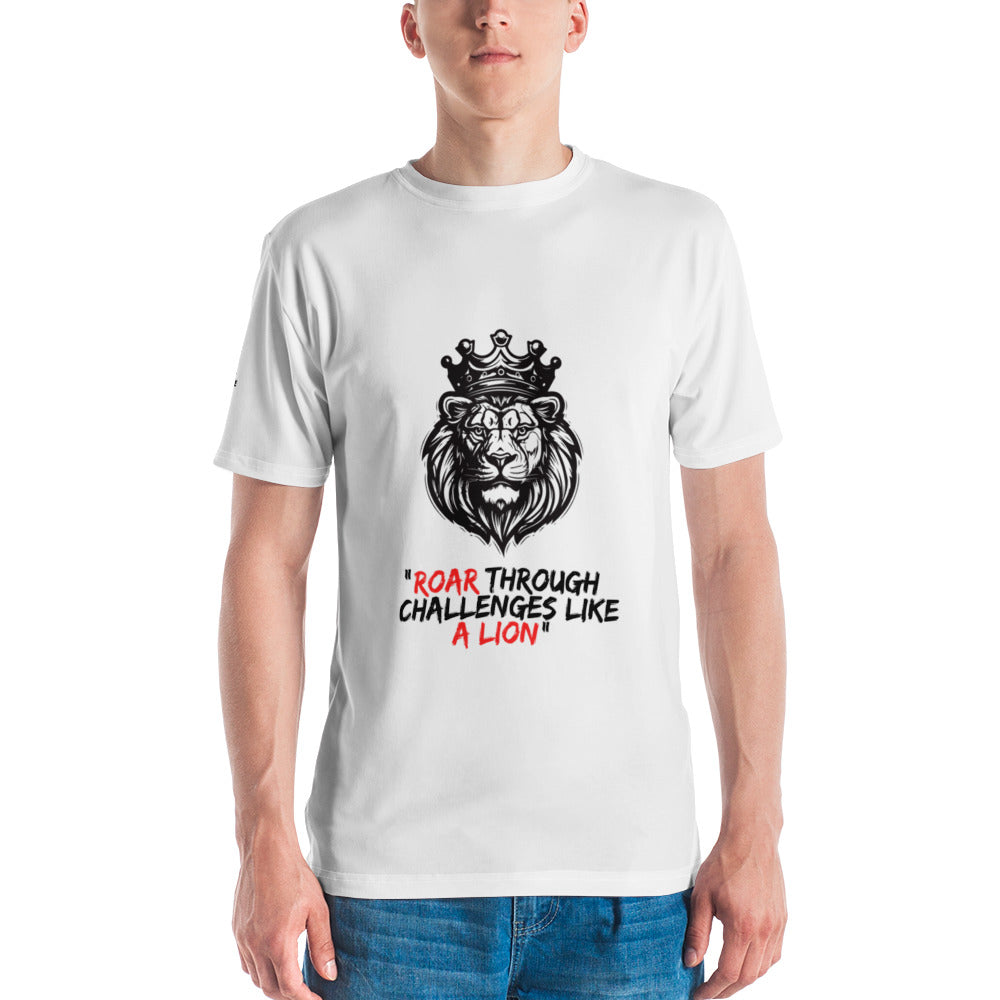 Men's t-shirt - Roar through challenges like a lion - print on demand