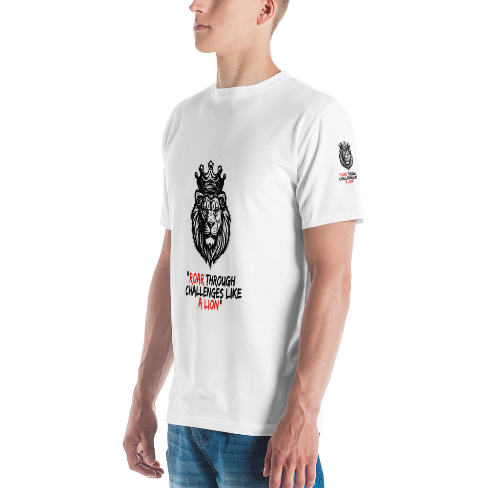 Men's t-shirt - Roar through challenges like a lion - print on demand