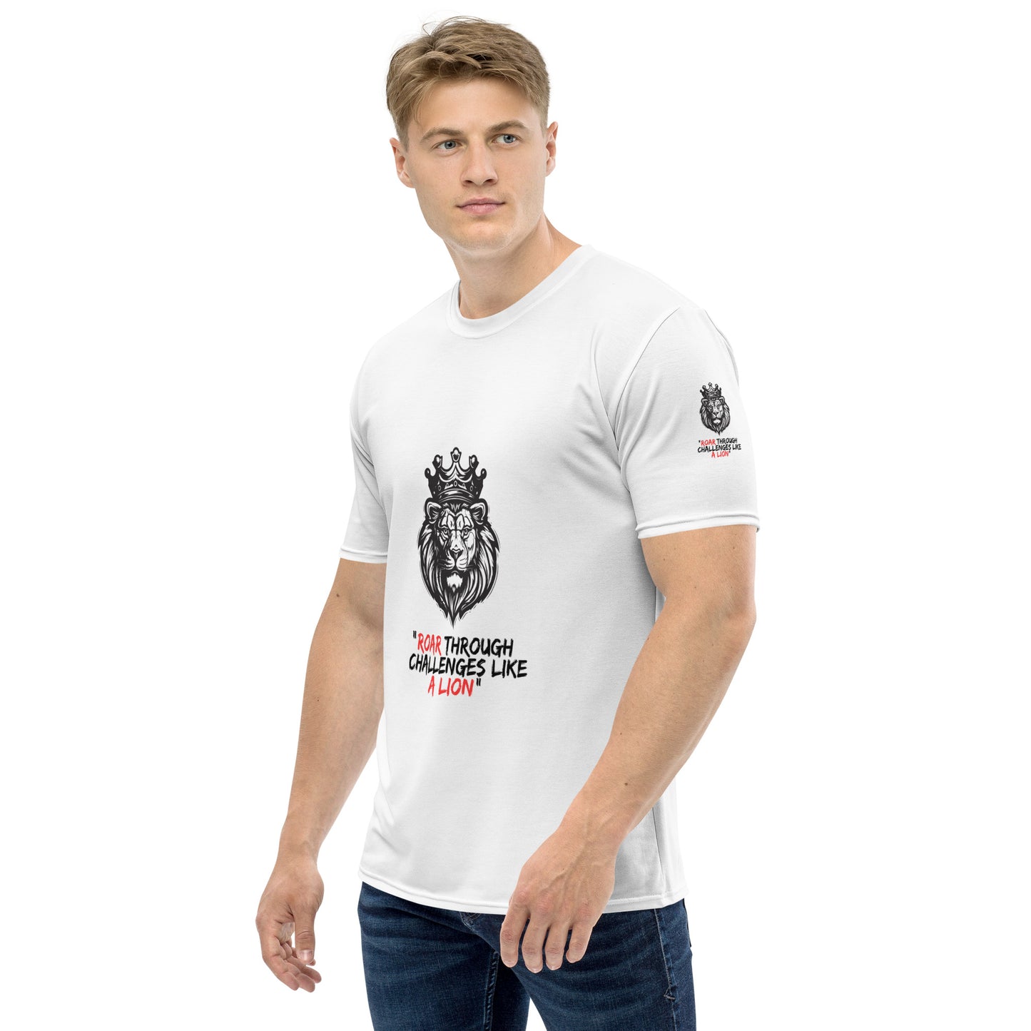 Men's t-shirt - Roar through challenges like a lion - print on demand