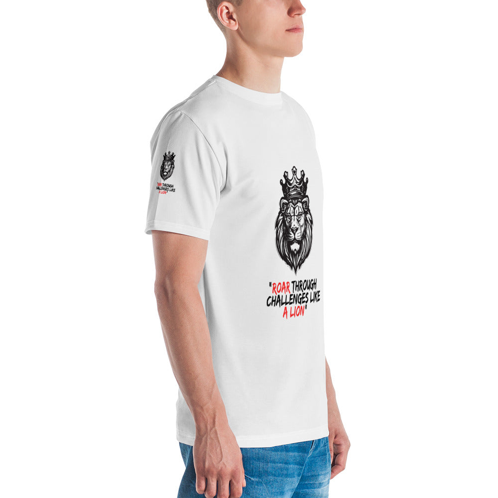 Men's t-shirt - Roar through challenges like a lion - print on demand