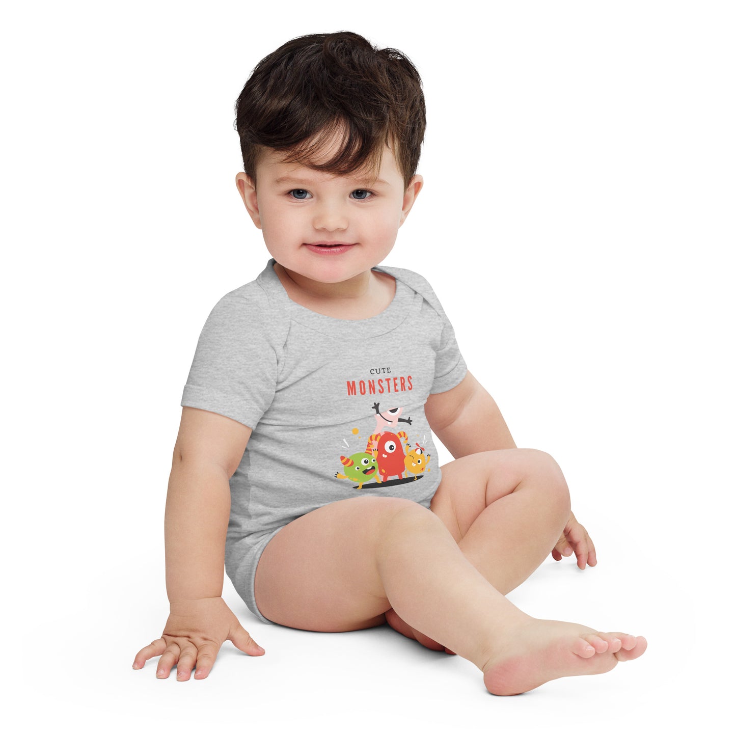 cute monsters - Baby short sleeve one piece