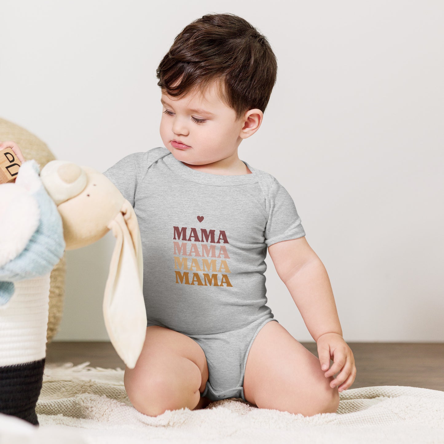 ma ma ma - Baby short sleeve one piece - print on demand