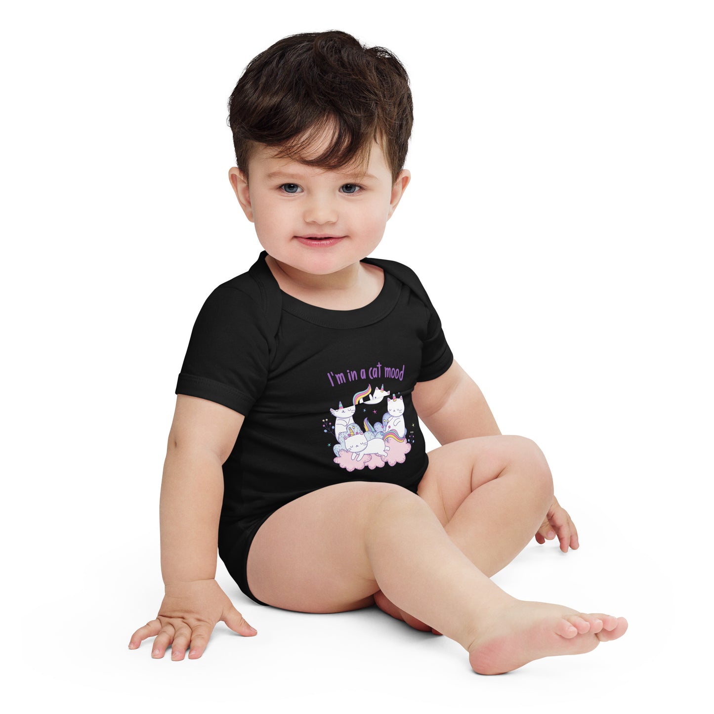 I'm in a cat mood - Baby short sleeve one piece