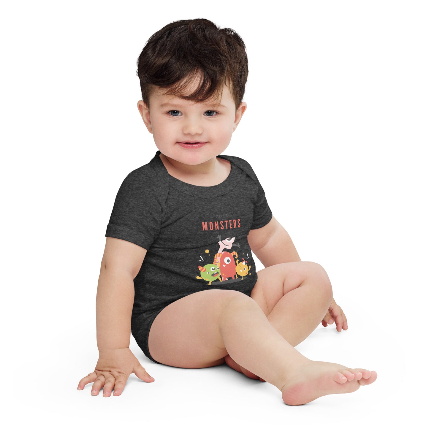 cute monsters - Baby short sleeve one piece