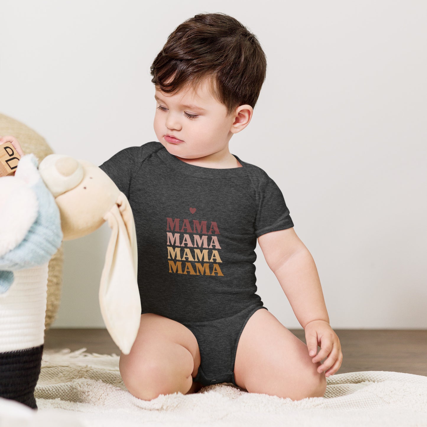ma ma ma - Baby short sleeve one piece - print on demand