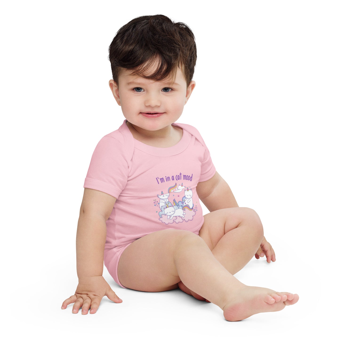 I'm in a cat mood - Baby short sleeve one piece