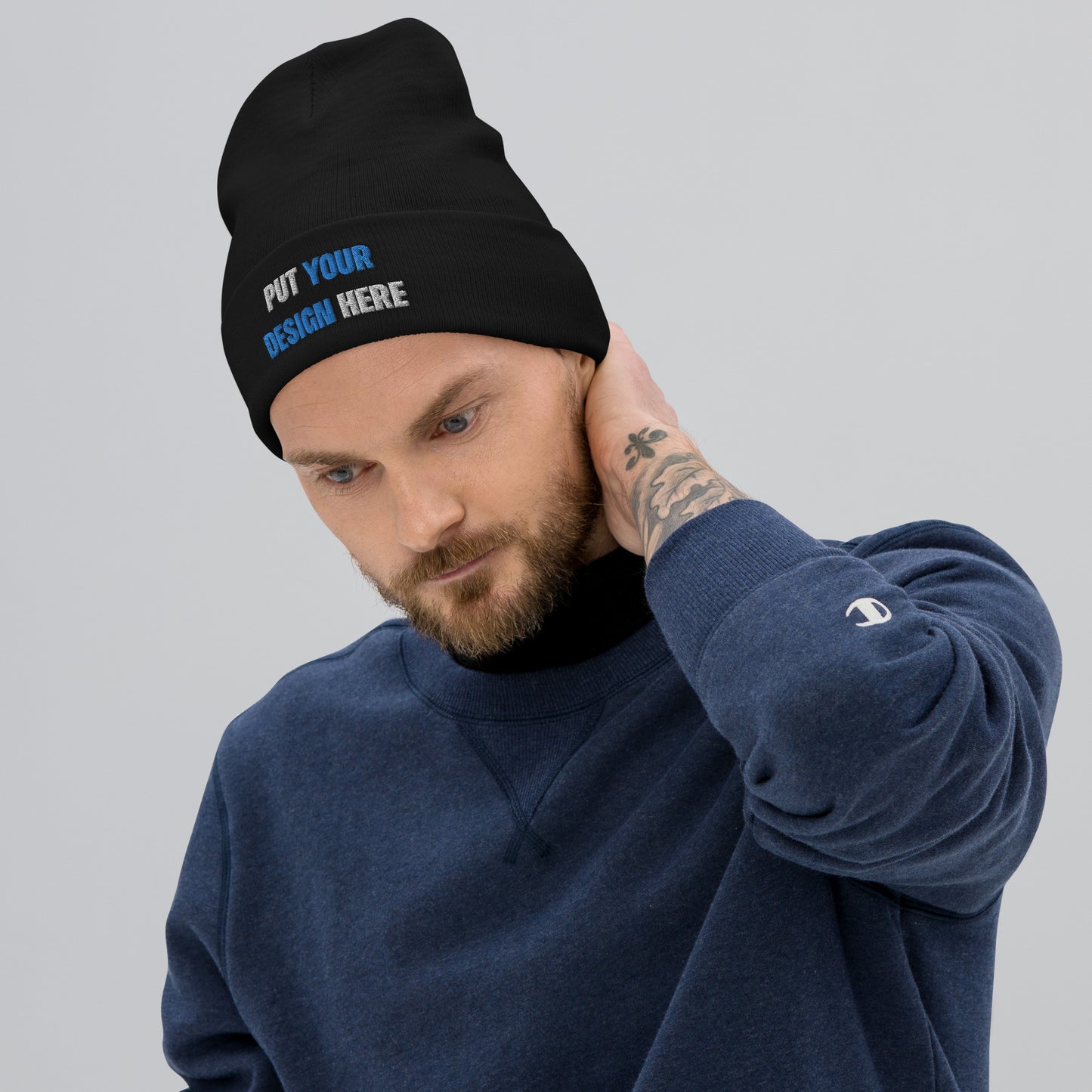 Knit Beanie | Otto Cap 82-480 - put your design here | standard color - 3D Puff