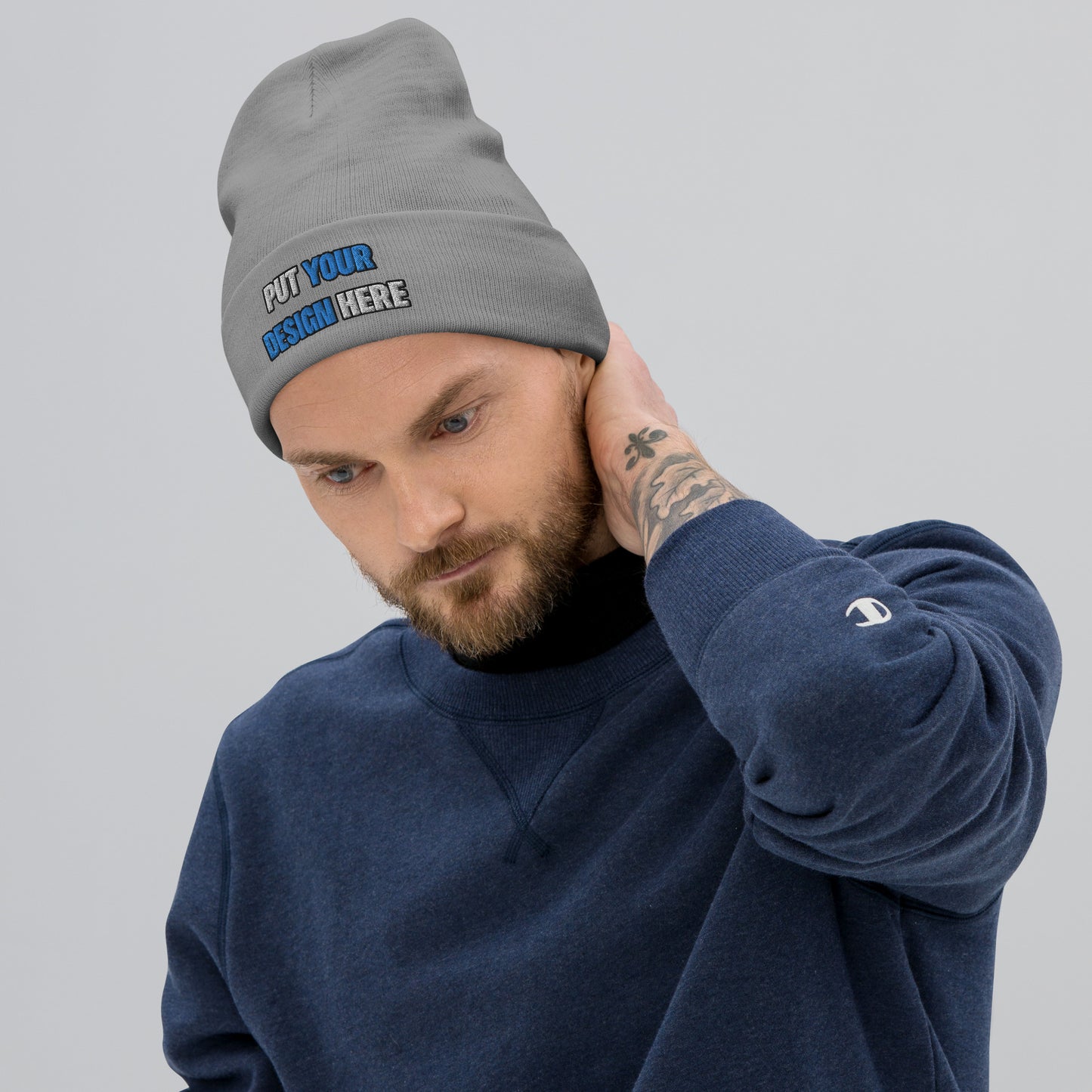 Knit Beanie | Otto Cap 82-480 - put your design here | standard color - 3D Puff