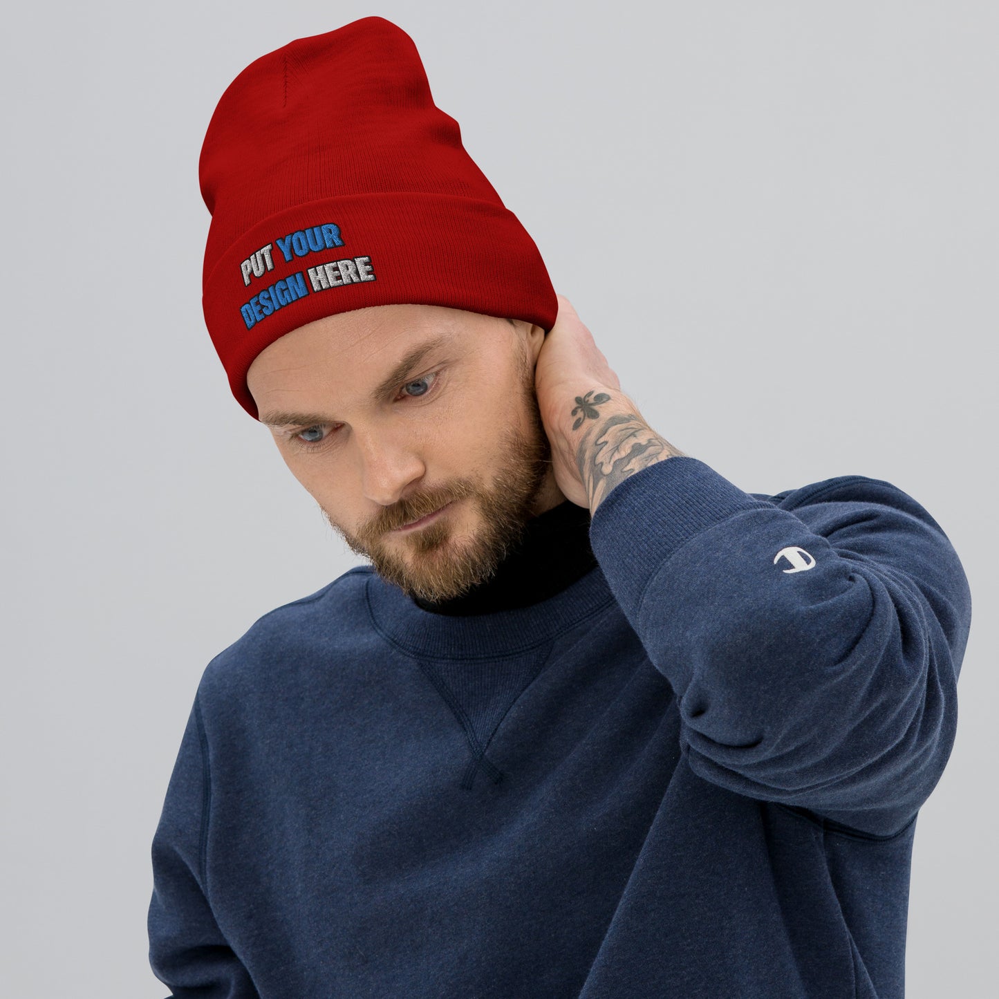 Knit Beanie | Otto Cap 82-480 - put your design here | standard color - 3D Puff