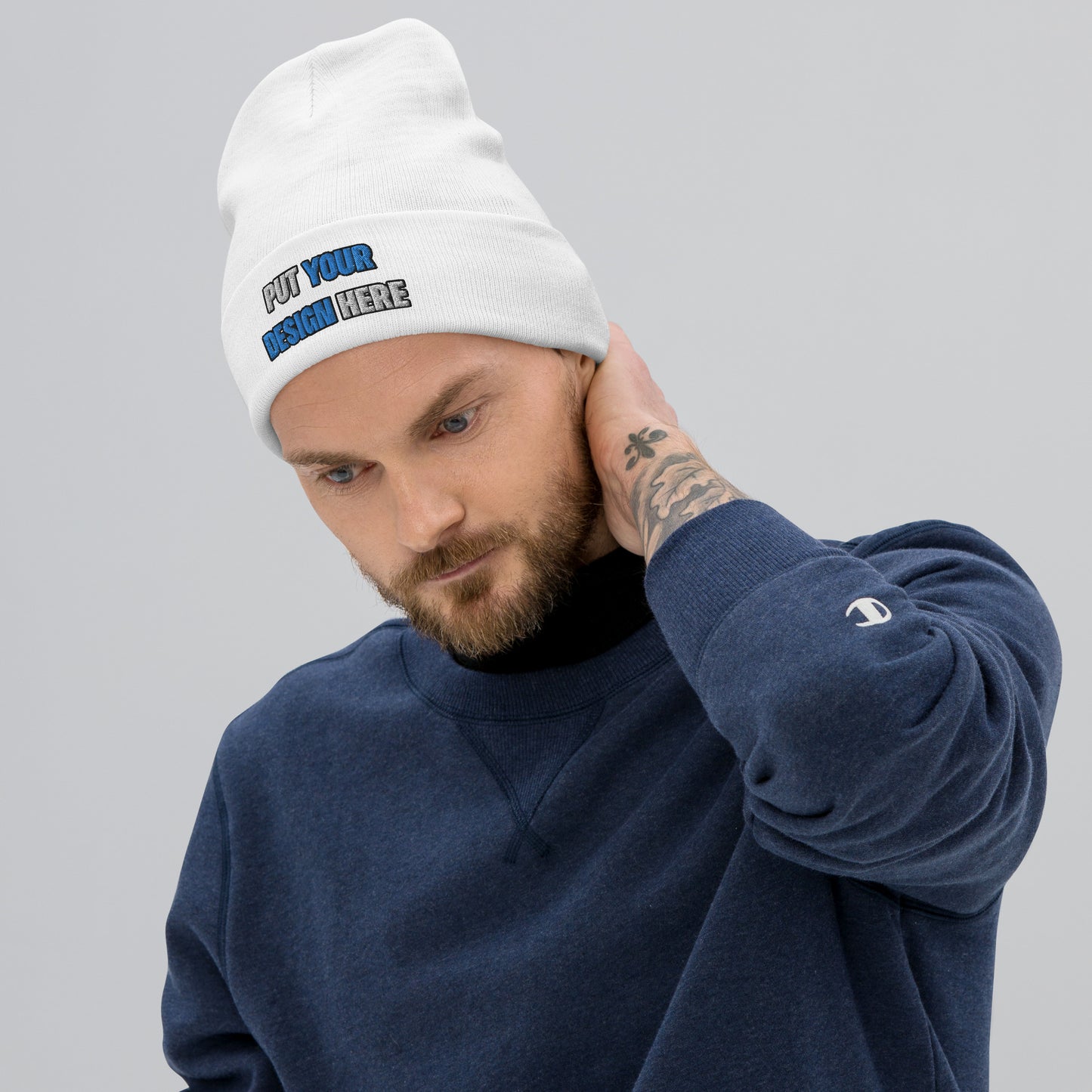 Knit Beanie | Otto Cap 82-480 - put your design here | standard color - 3D Puff