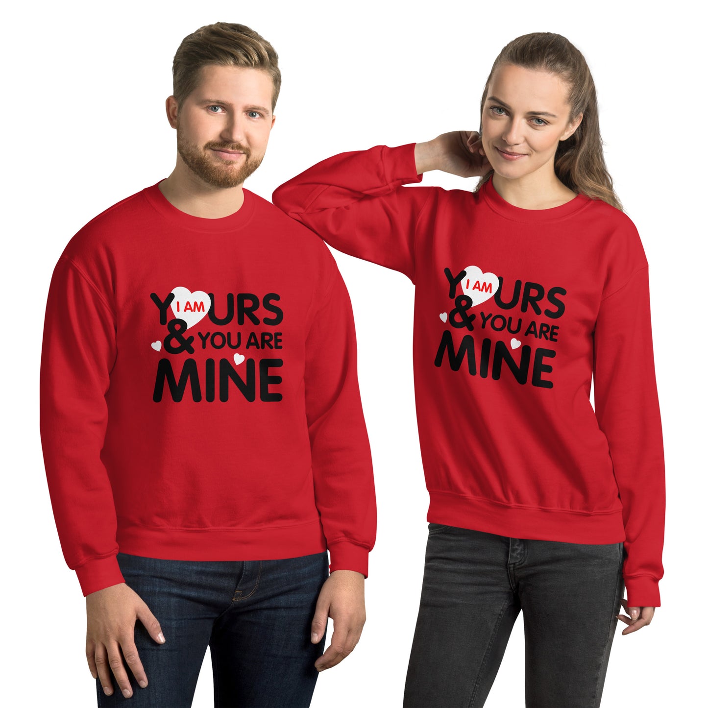 i am yours & you are mine | Unisex Crew Neck Sweatshirt | Gildan 18000