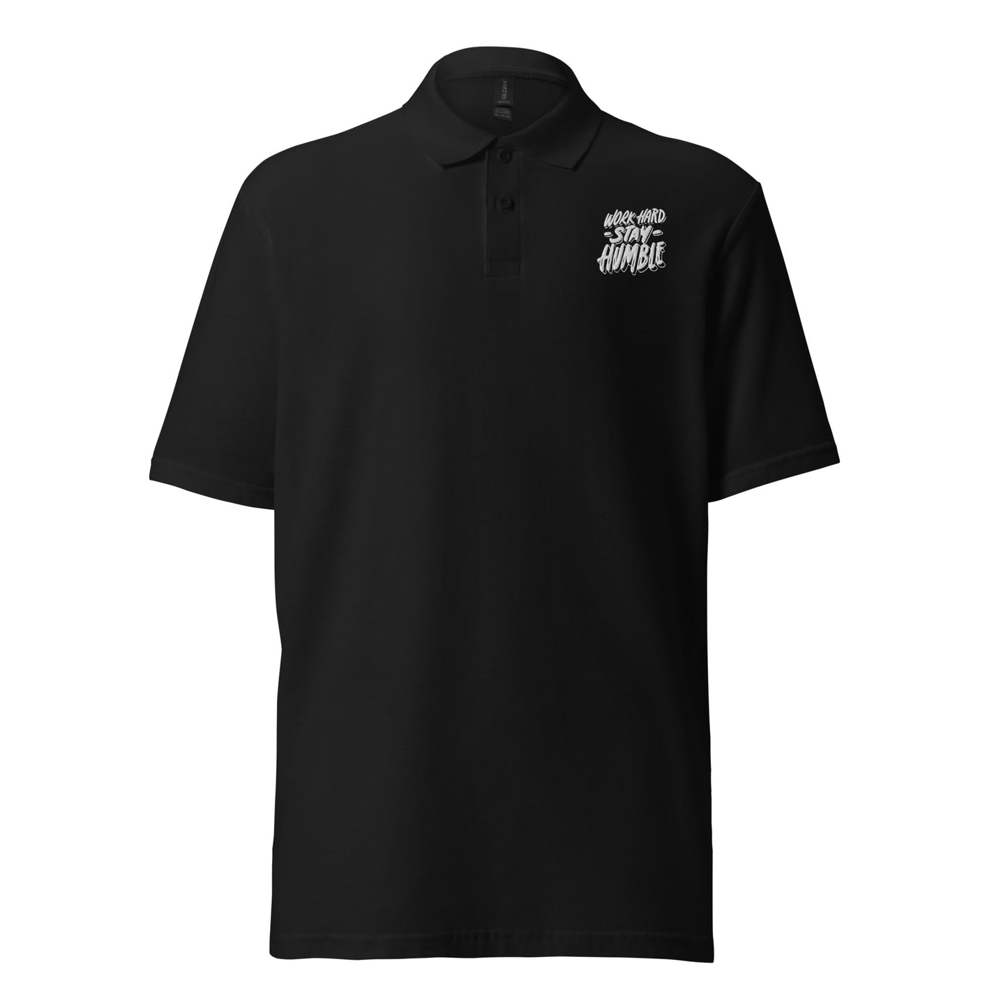 Unisex Pique Polo Shirt | Gildan 64800 - work hard stay hurmble - print on demand