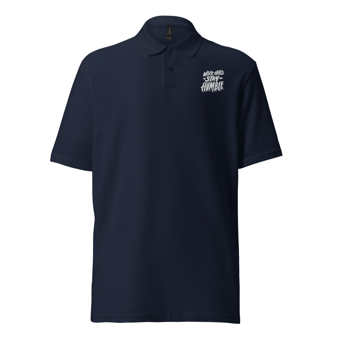 Unisex Pique Polo Shirt | Gildan 64800 - work hard stay hurmble - print on demand