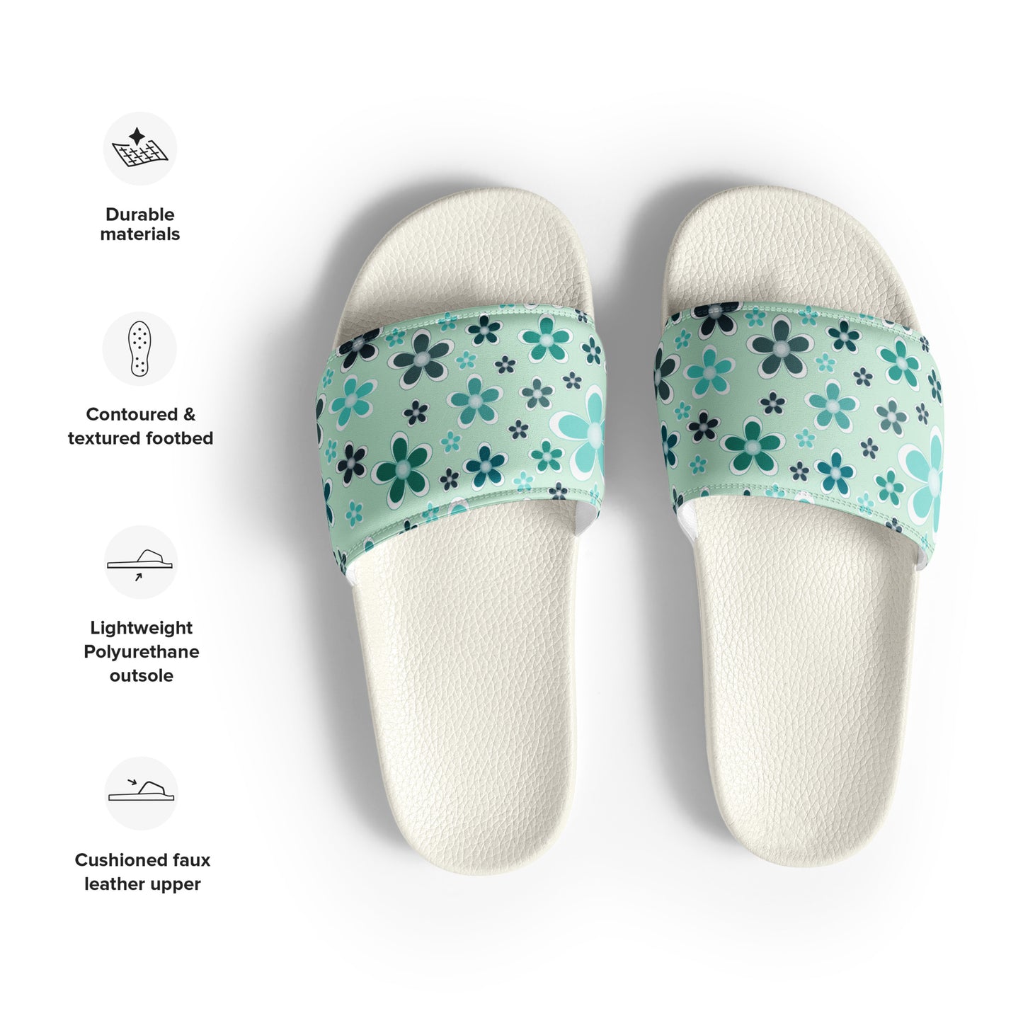 Women's slides - Flower Pattern - print on demand