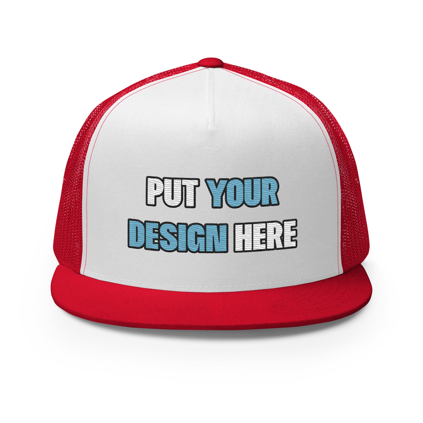 Yupoong 6006 Five Panel Trucker Cap - put your design here | standard color - unlimited color