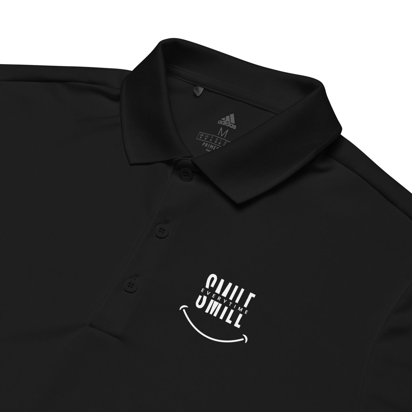 adidas Premium Polo Shirt - smile every time - print on demand