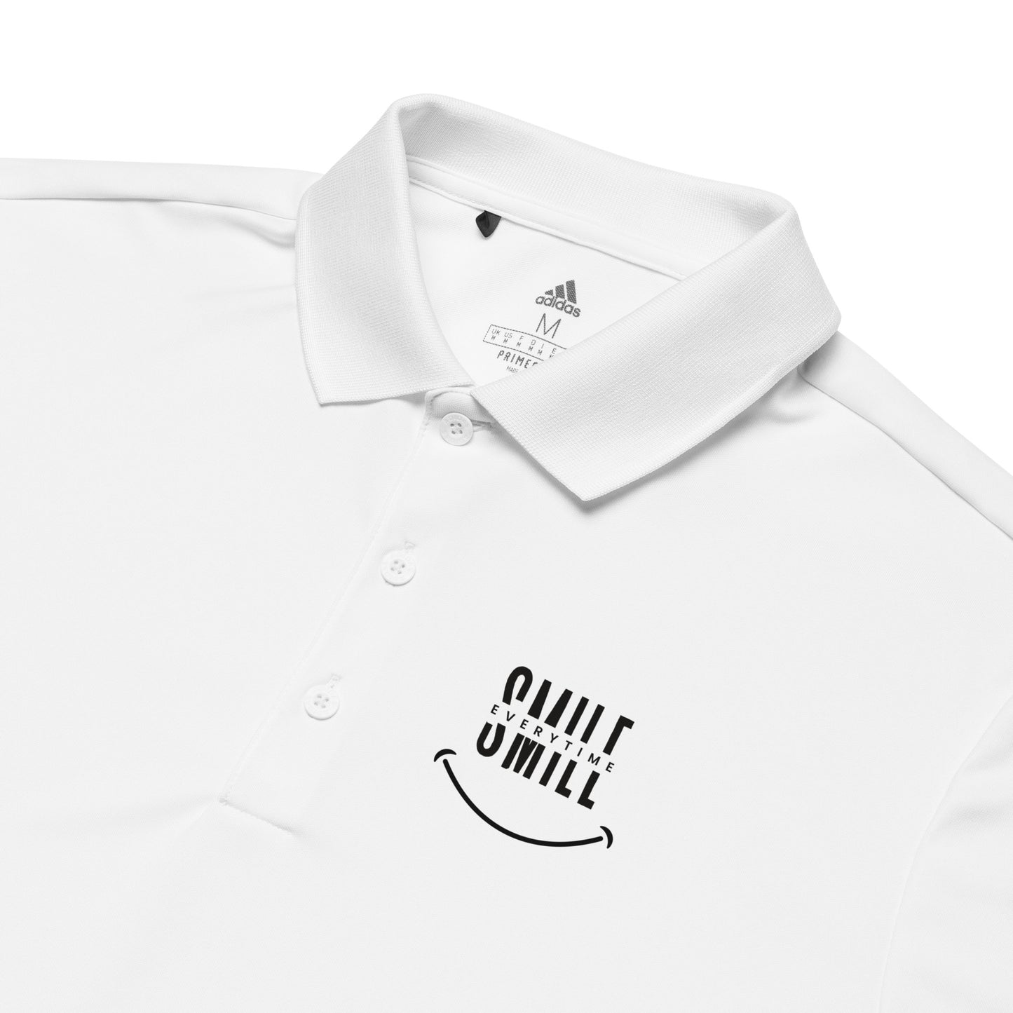 adidas Premium Polo Shirt - smile every time - print on demand