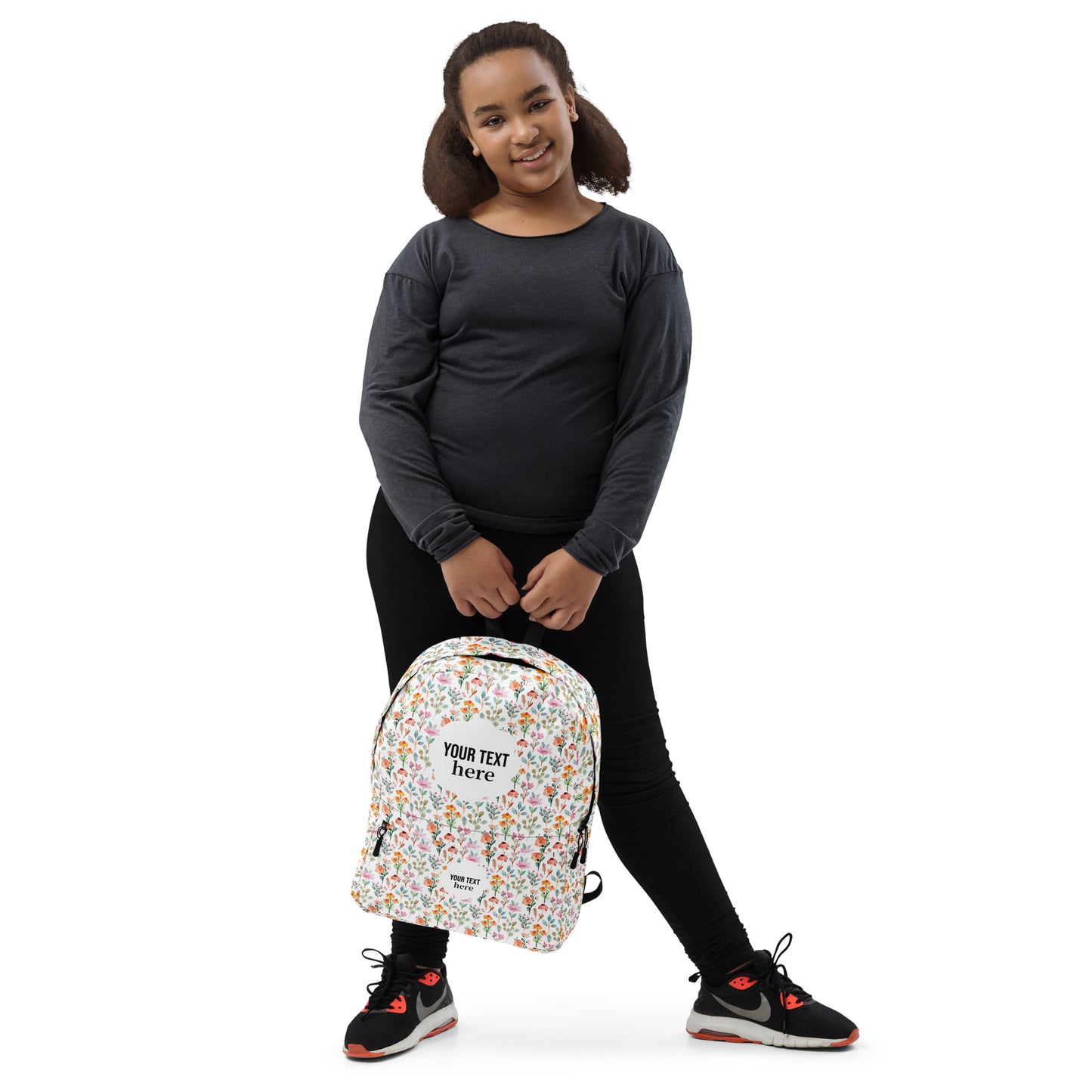 Backpack - flower pattern - print your demand
