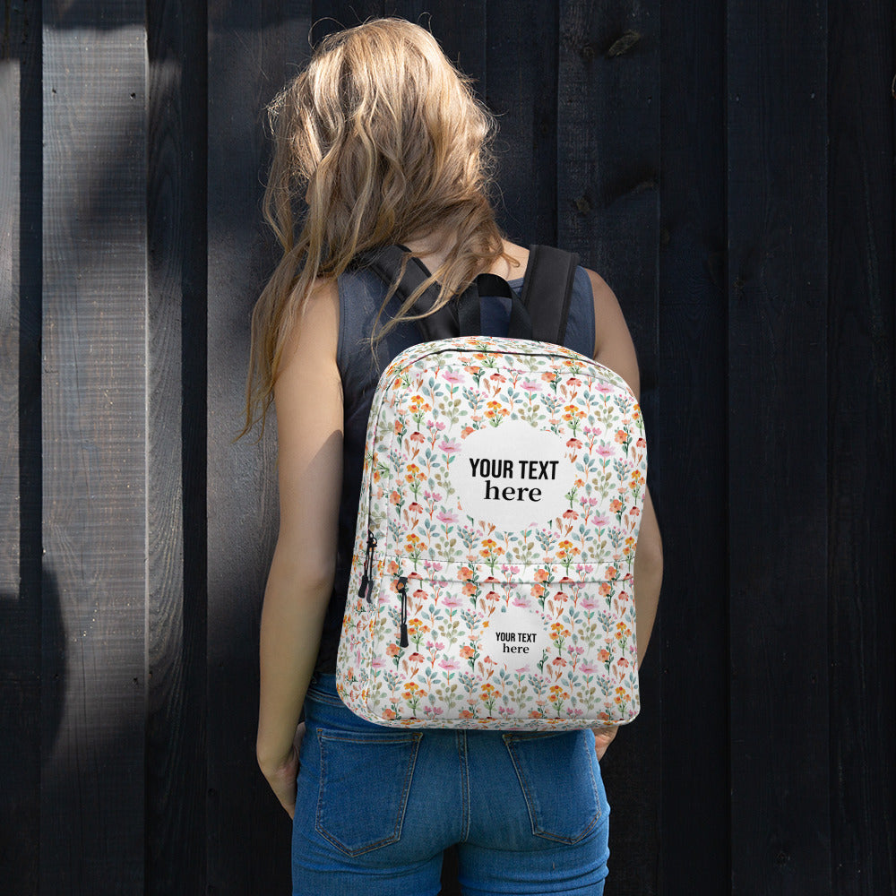 Backpack - flower pattern - print your demand