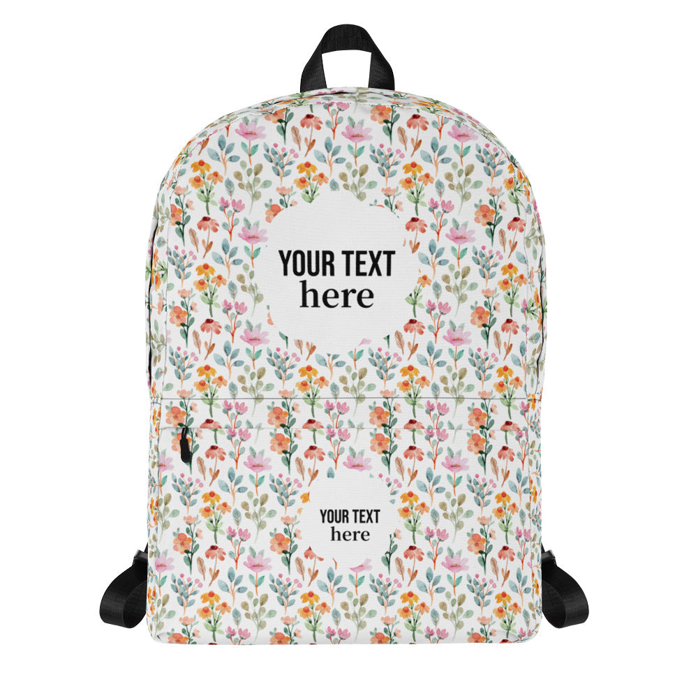 Backpack - flower pattern - print your demand