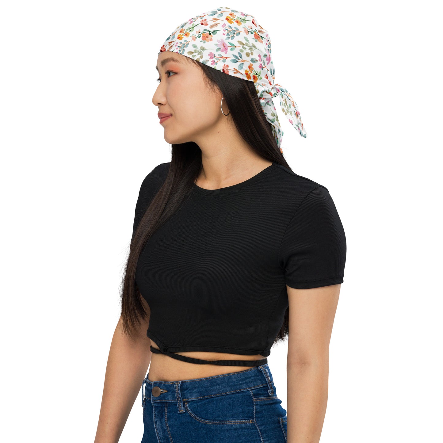 All-over print bandana - flower pattern - print on demand