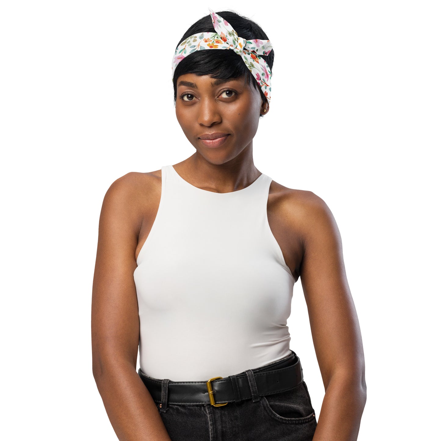 All-over print bandana - flower pattern - print on demand