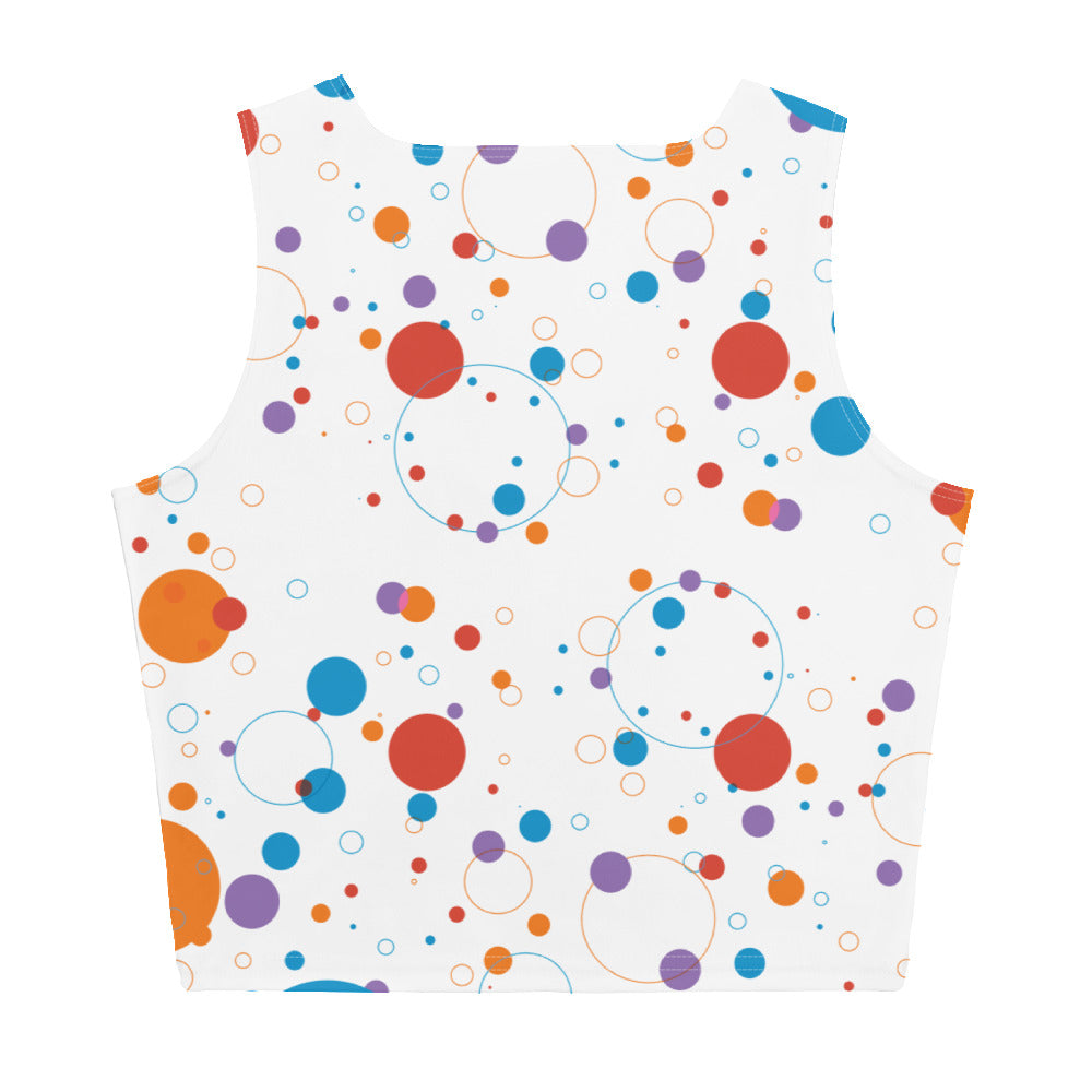 Crop Top - fun-background-with-colorful-circles - print on demand