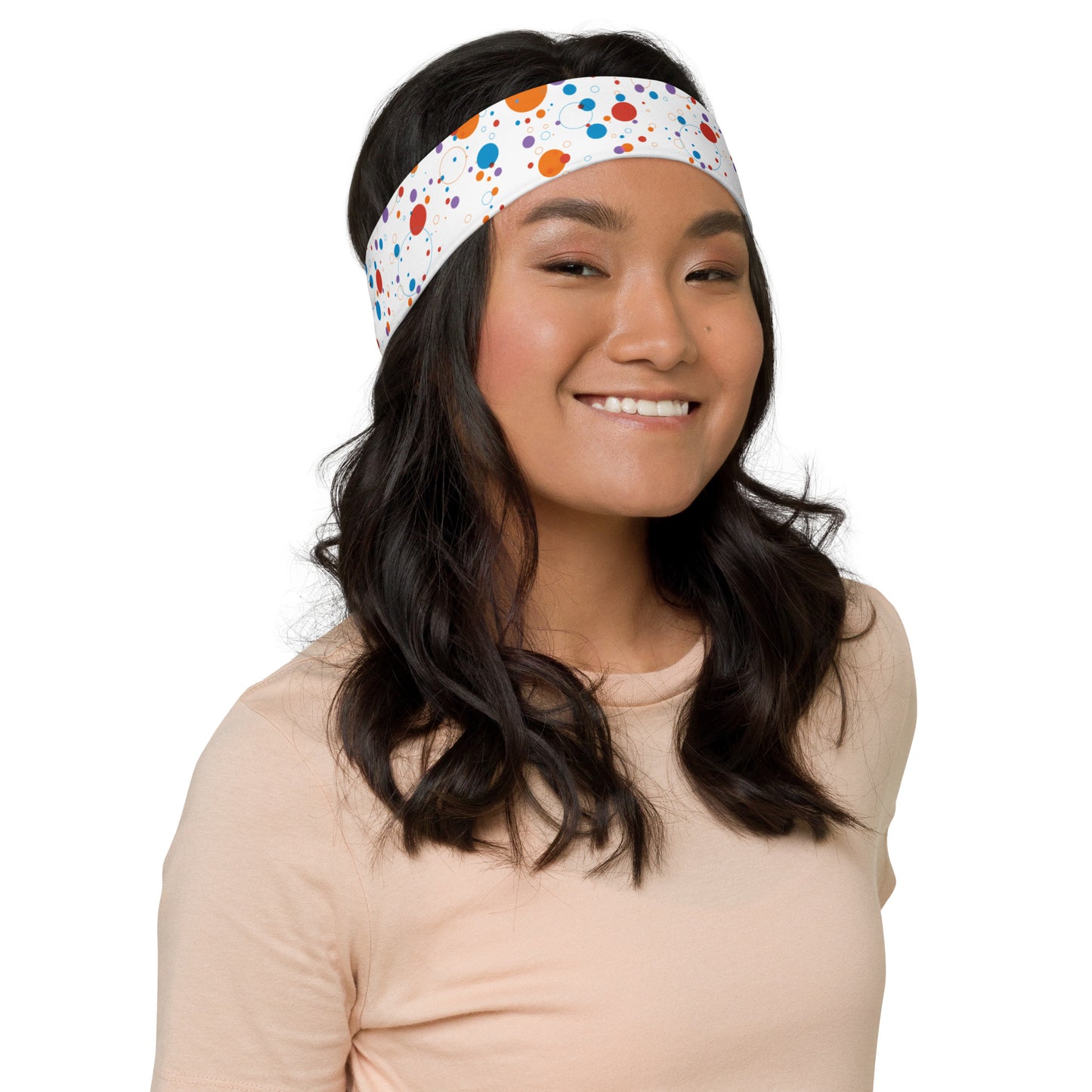 Headband - fun-background-with-colorful-circles - print on demand