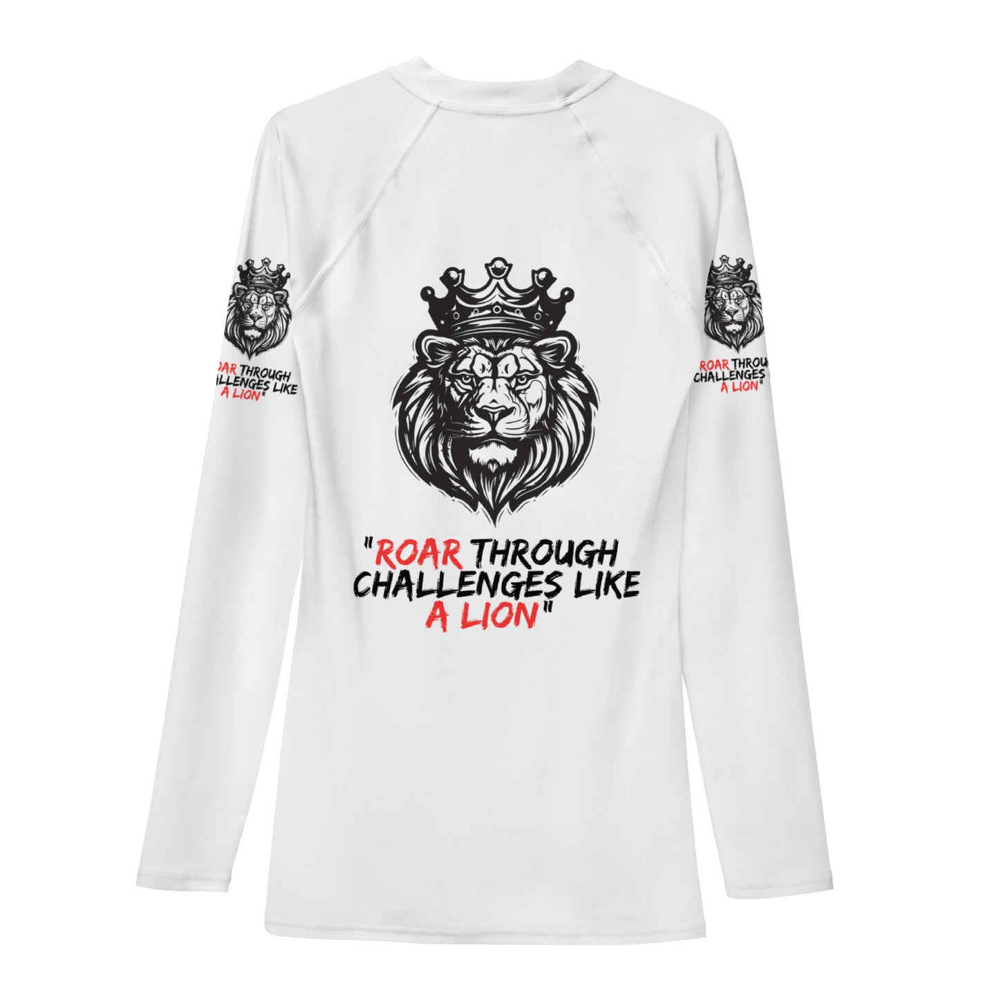 Men's Rash Guard - Roar through challenges like a lion - print on demand
