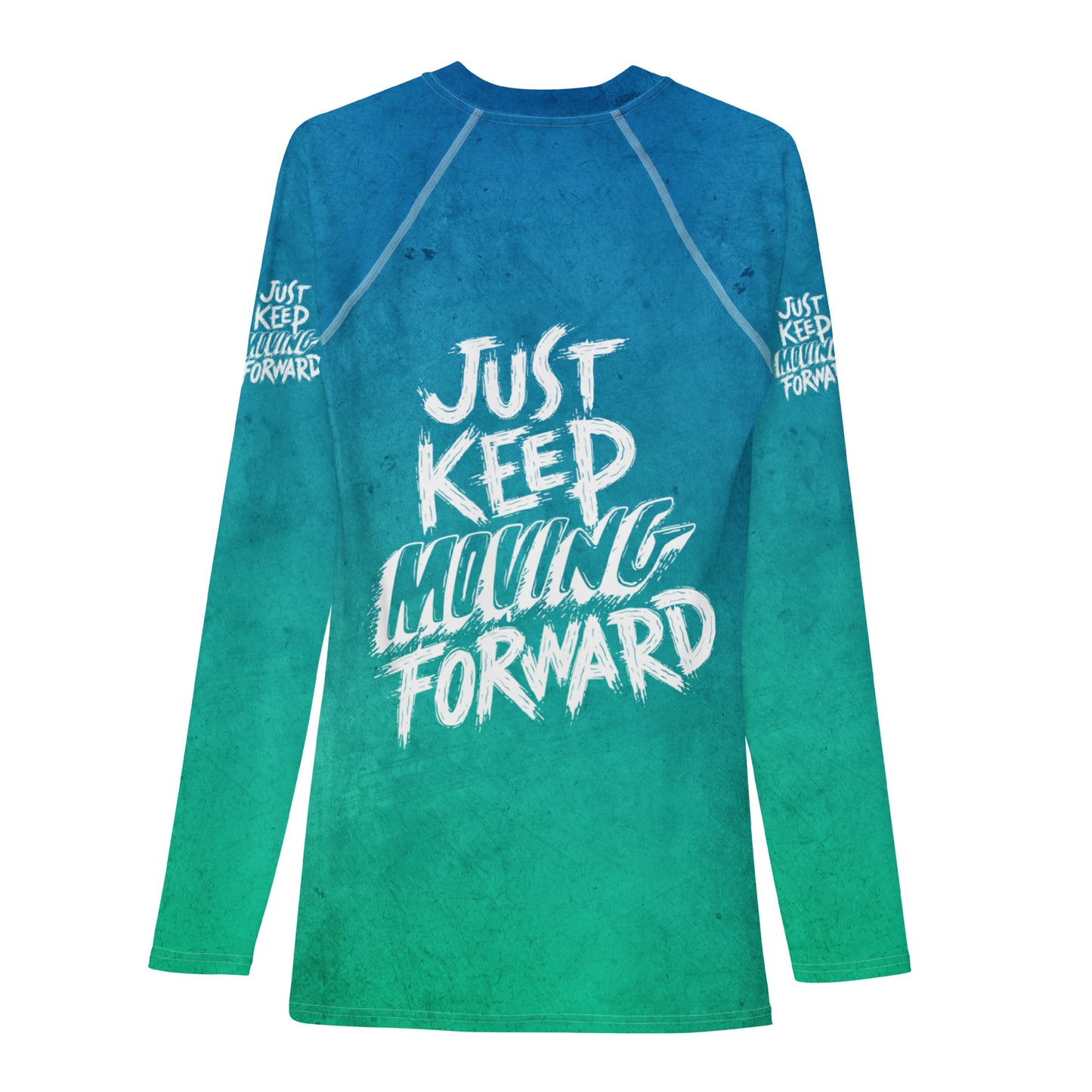 Men's Rash Guard - just keep moving forward - print on demand