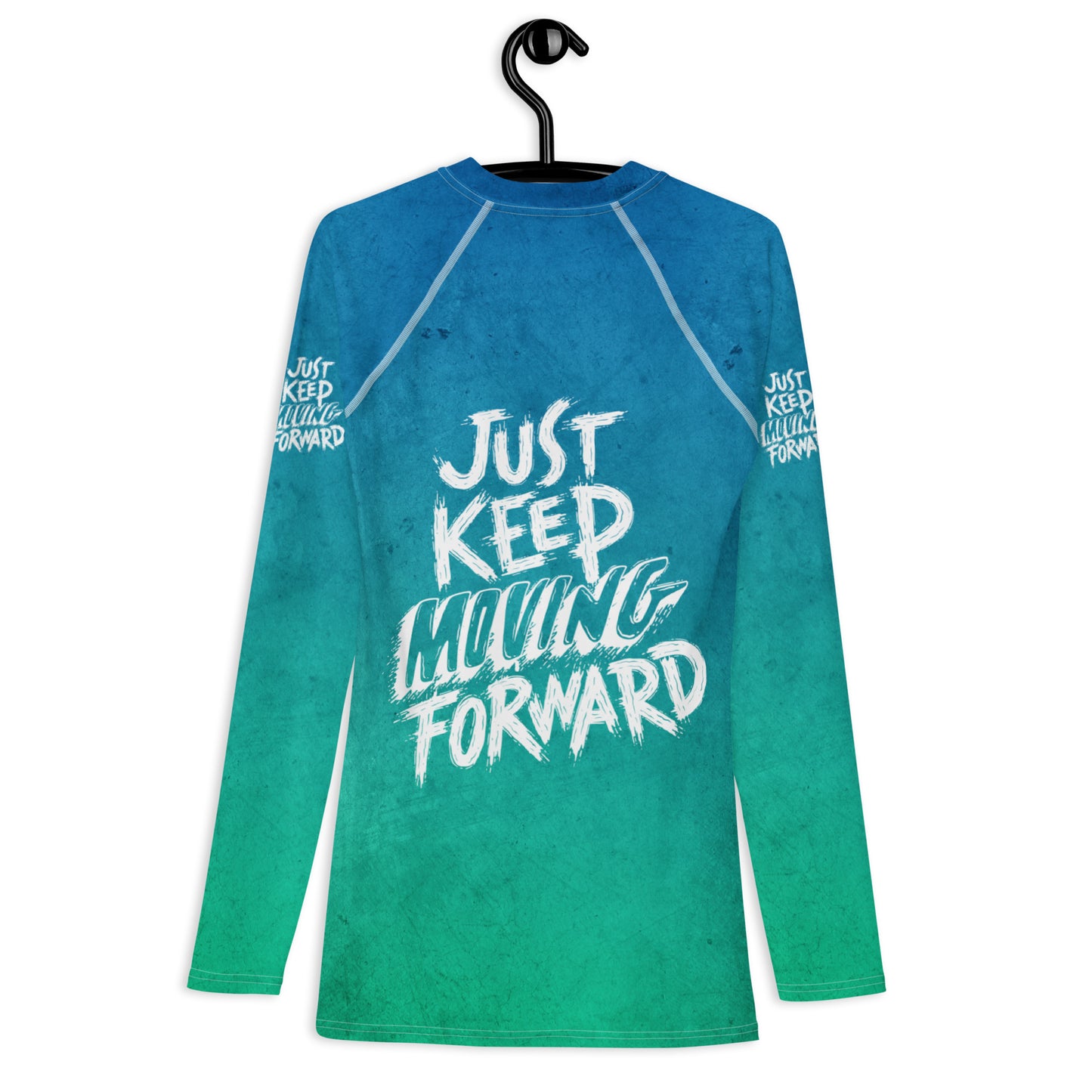 Men's Rash Guard - just keep moving forward - print on demand
