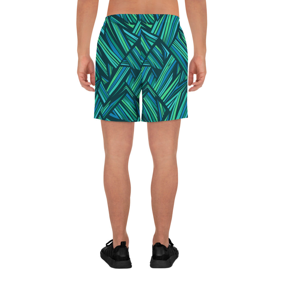 Men's Recycled Athletic Shorts  - abstract pattern with concept of nature - print on demand