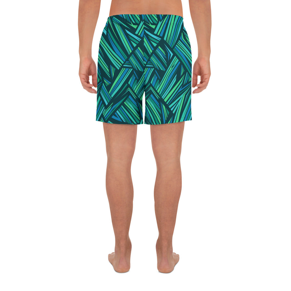 Men's Recycled Athletic Shorts  - abstract pattern with concept of nature - print on demand