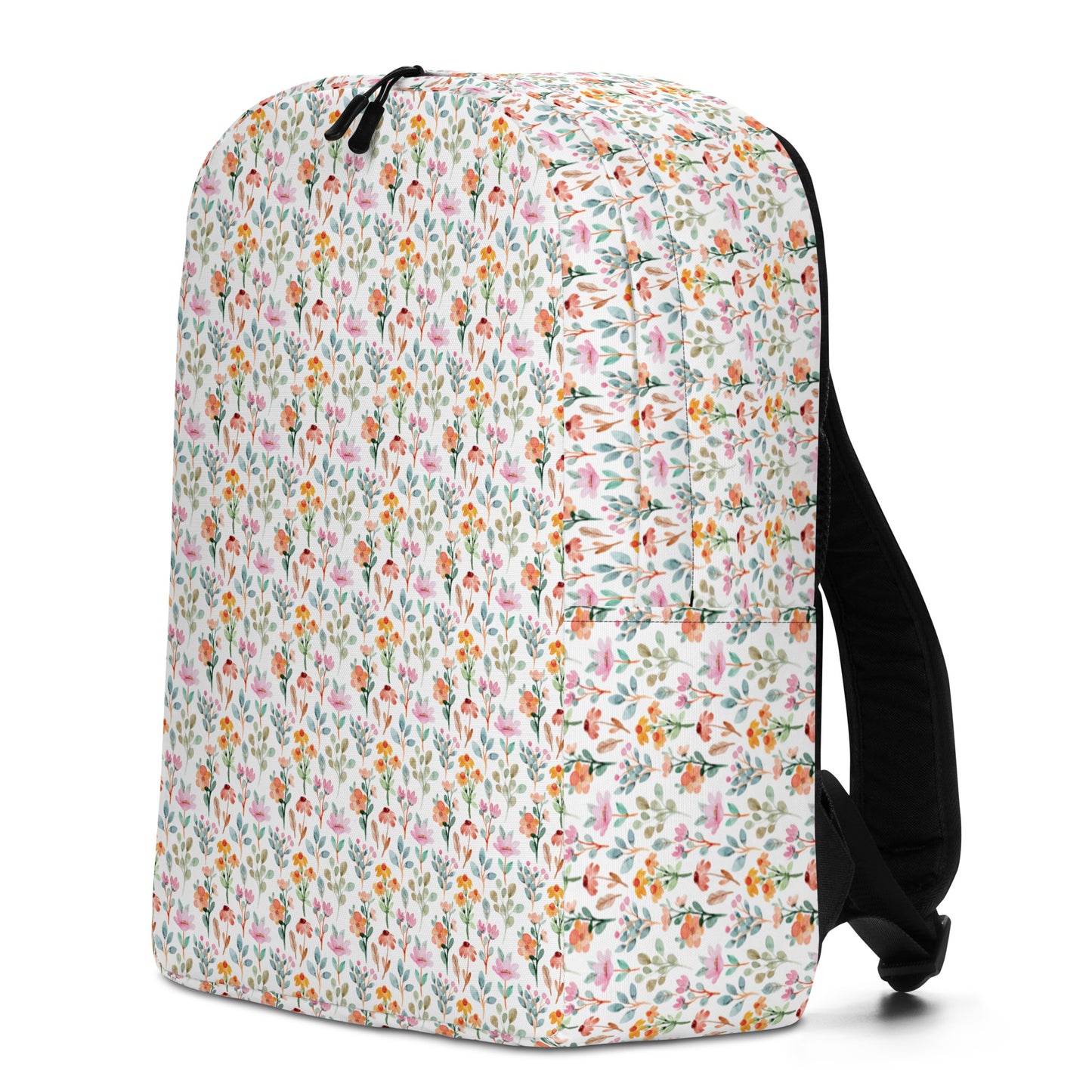 Minimalist Backpack - flower pattern - print on demand
