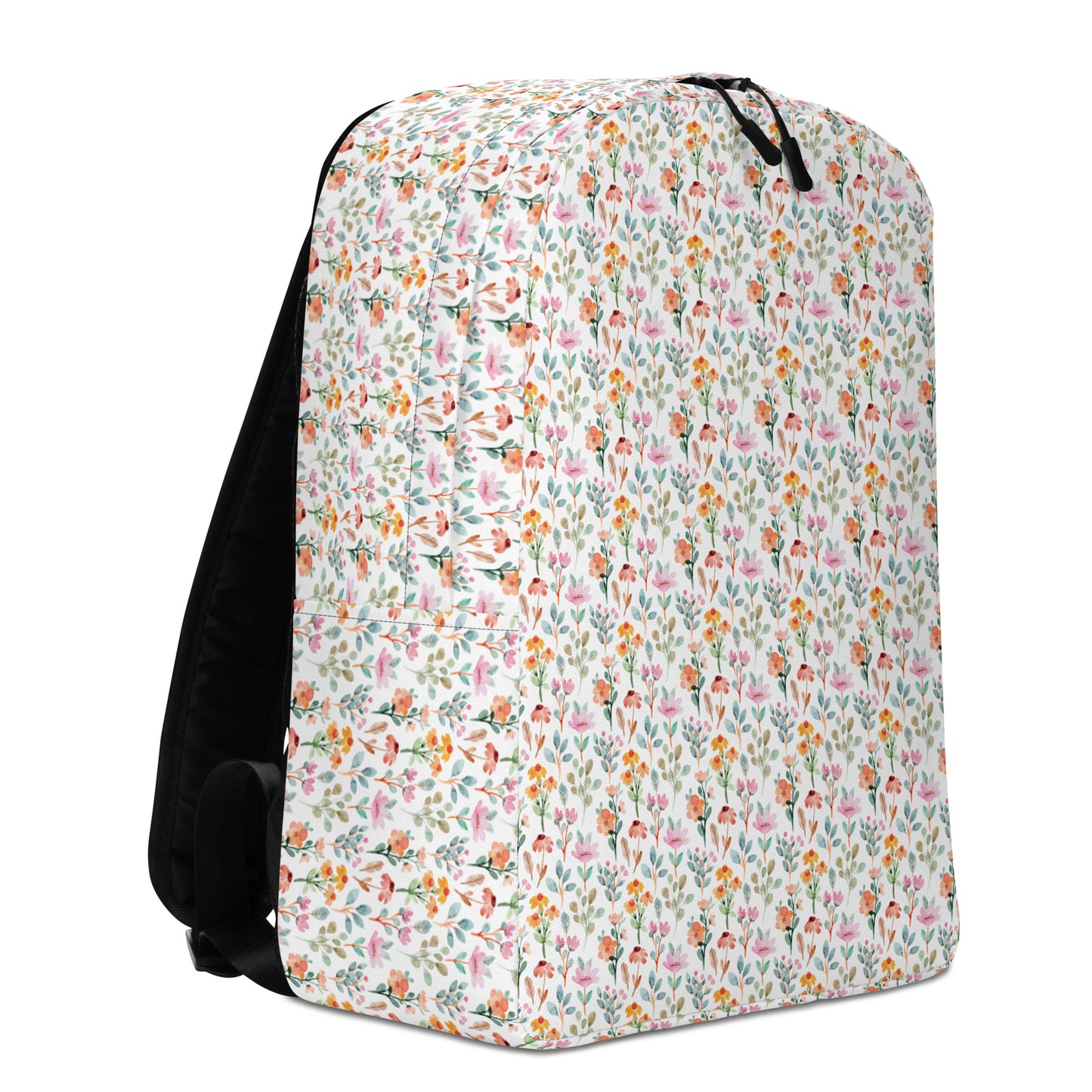 Minimalist Backpack - flower pattern - print on demand