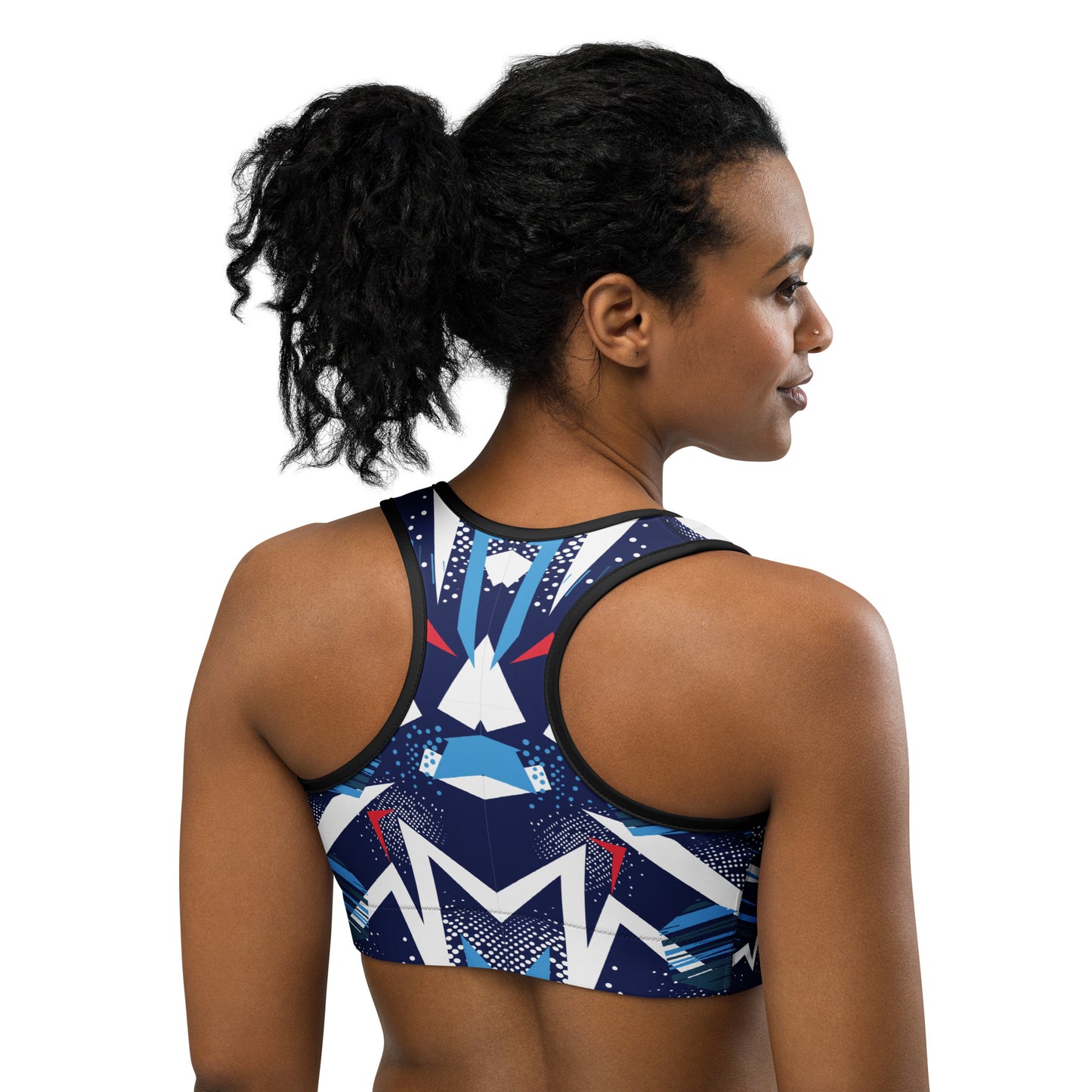 Sports bra - abstract background with spot pattern - print on demand