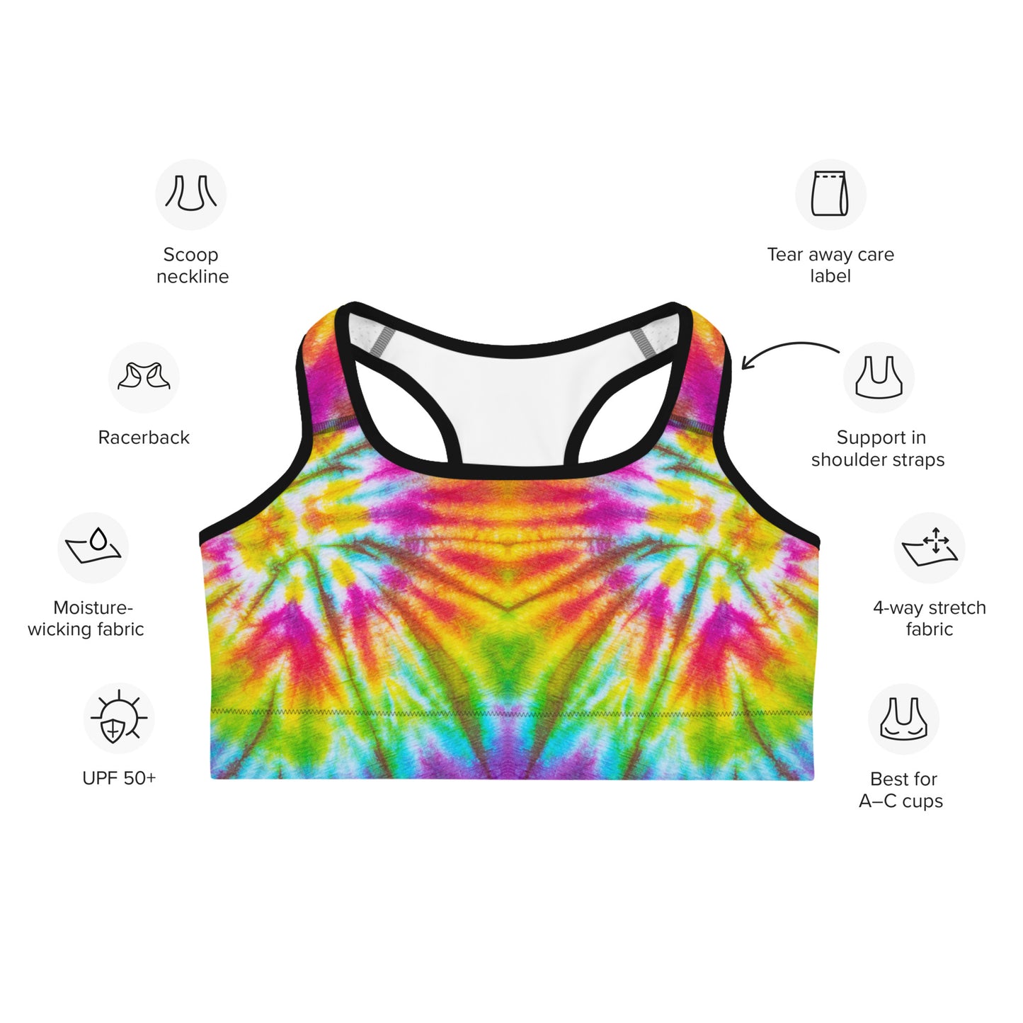 Sports bra - moods print - demand on print