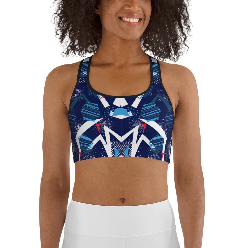 Sports bra - abstract background with spot pattern - print on demand