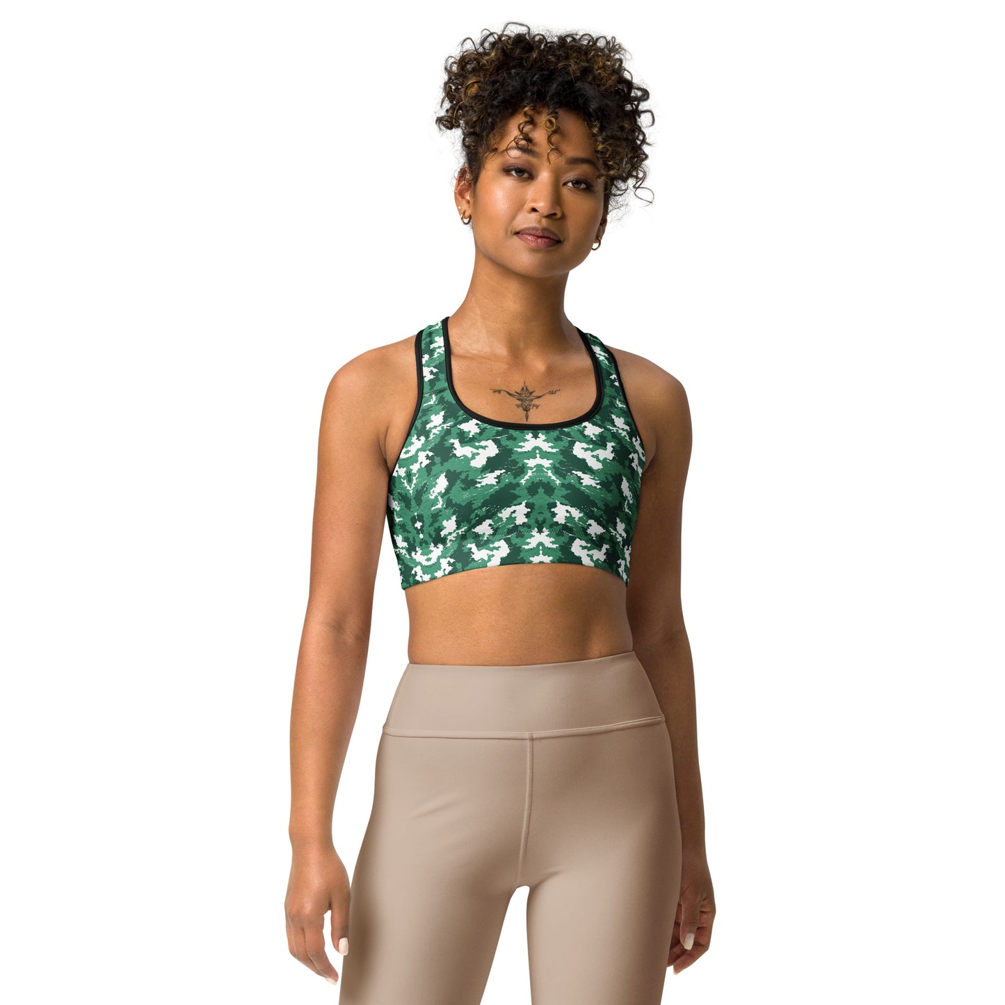 Sports bra - abstract background with sprot pattern - print on demand