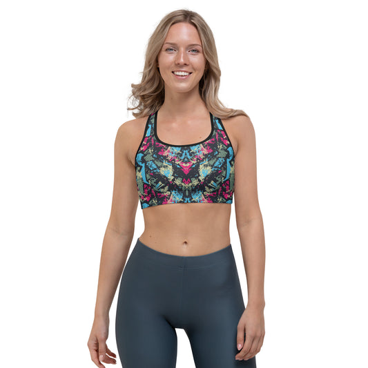 Sports bra - abstract background with sprot pattern - print on demand