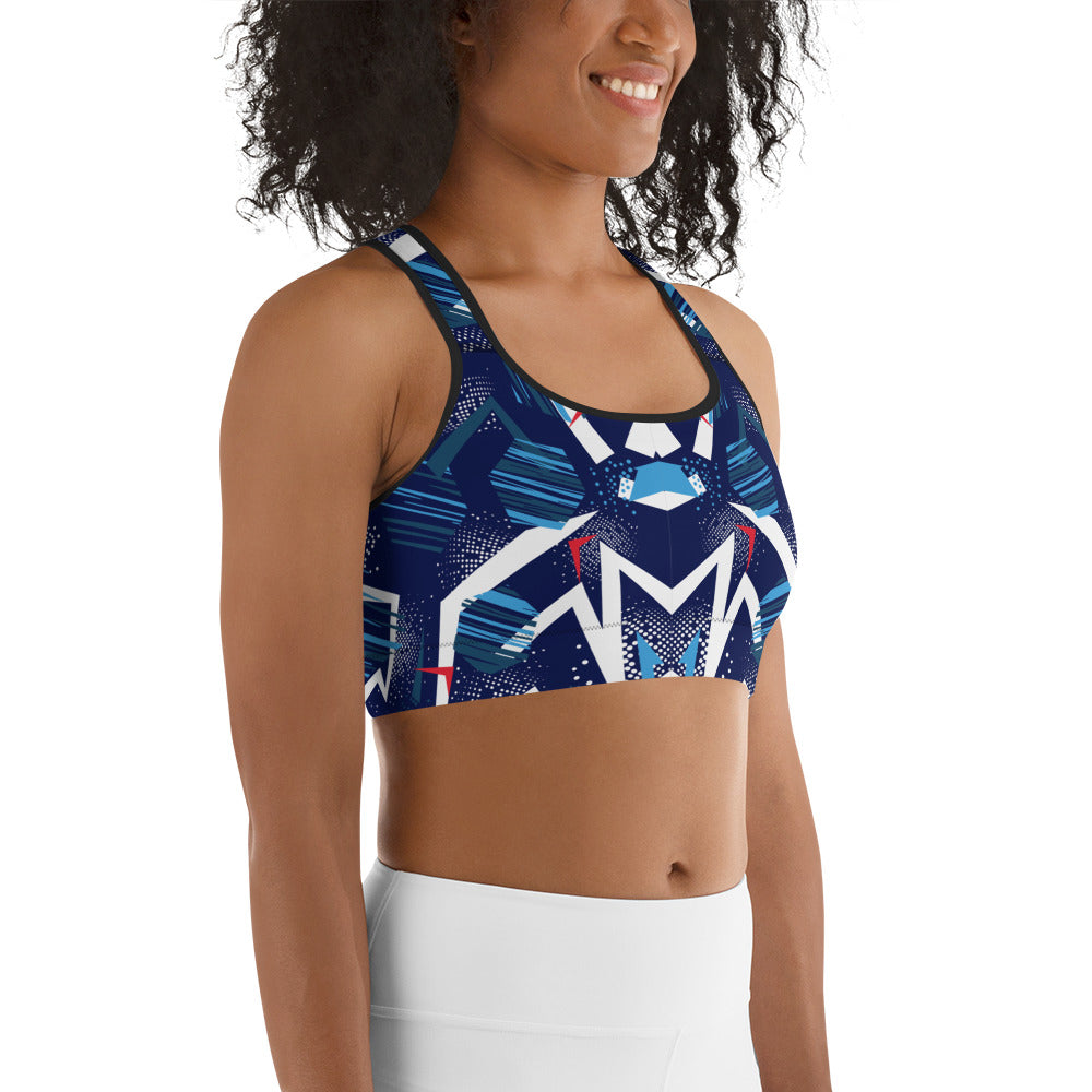 Sports bra - abstract background with spot pattern - print on demand