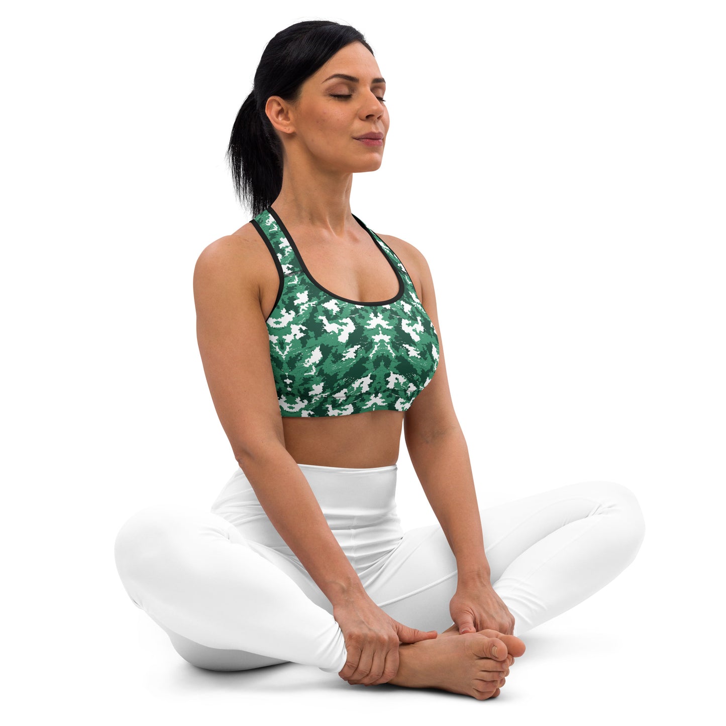 Sports bra - abstract background with sprot pattern - print on demand